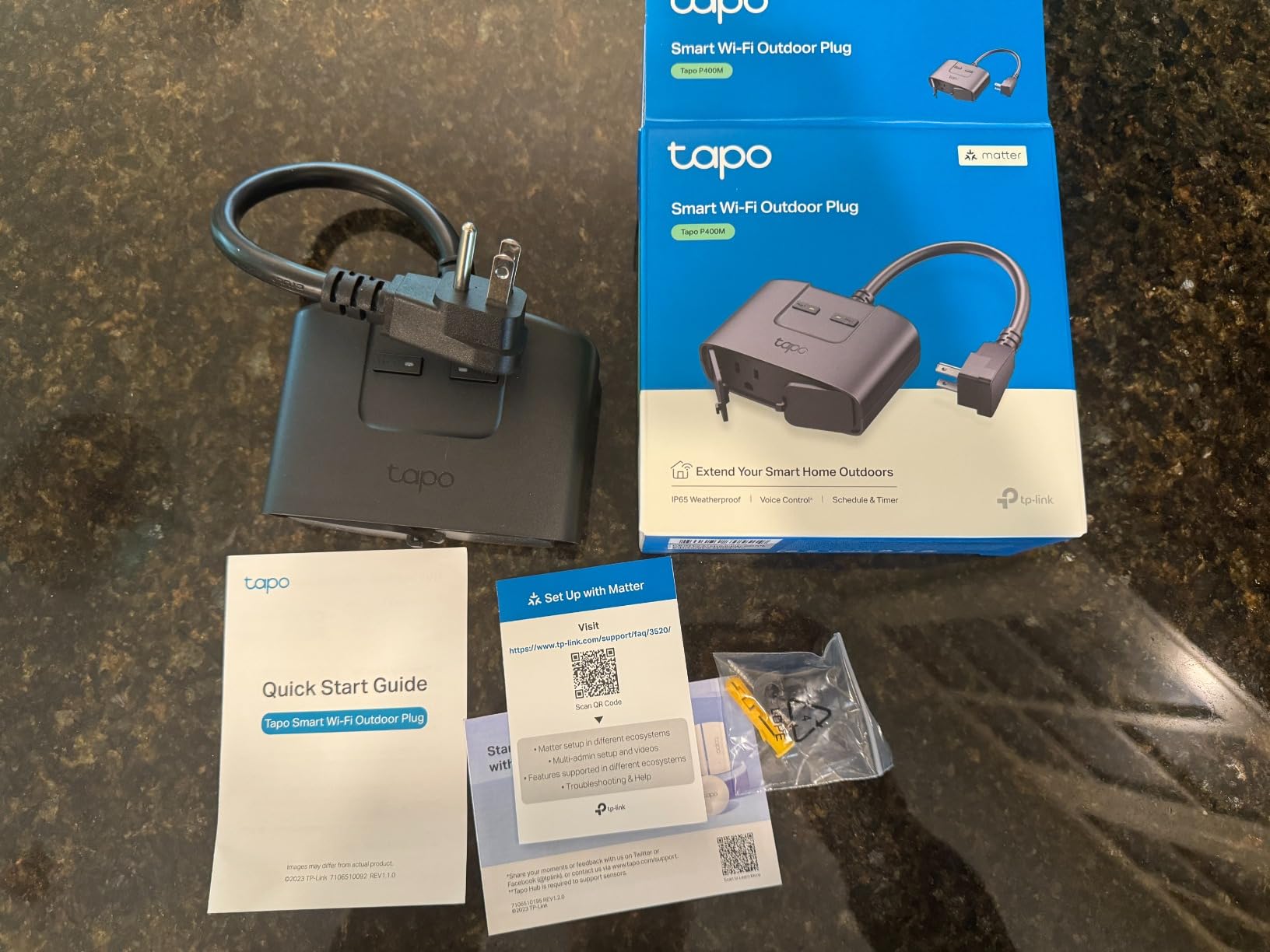Tapo Matter Outdoor Smart Plug, 2 Individual Outlets, P400M customer photo 2