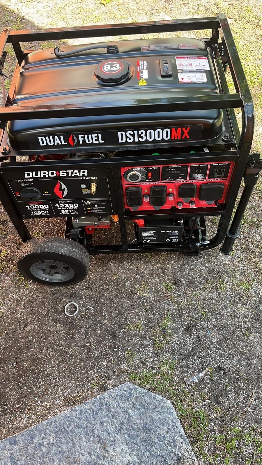 DuroStar DS13000MX 13,000-Watt 500cc Dual Fuel Portable Generator - Gas and Propane, Remote Electric Start, Whole Home Power Backup, Transfer Switch Ready, RV & Emergency Ready customer photo 1