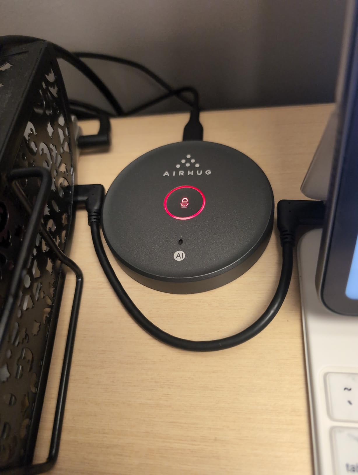 AIRHUG USB Microphone No Speaker, Desktop Computer Mic for Laptop | Mute Button with LED Indicator, AI Noise Reduction, Plug & Play Omnidirectional Microphone, Ideal for Online Calls, Recording customer photo 2