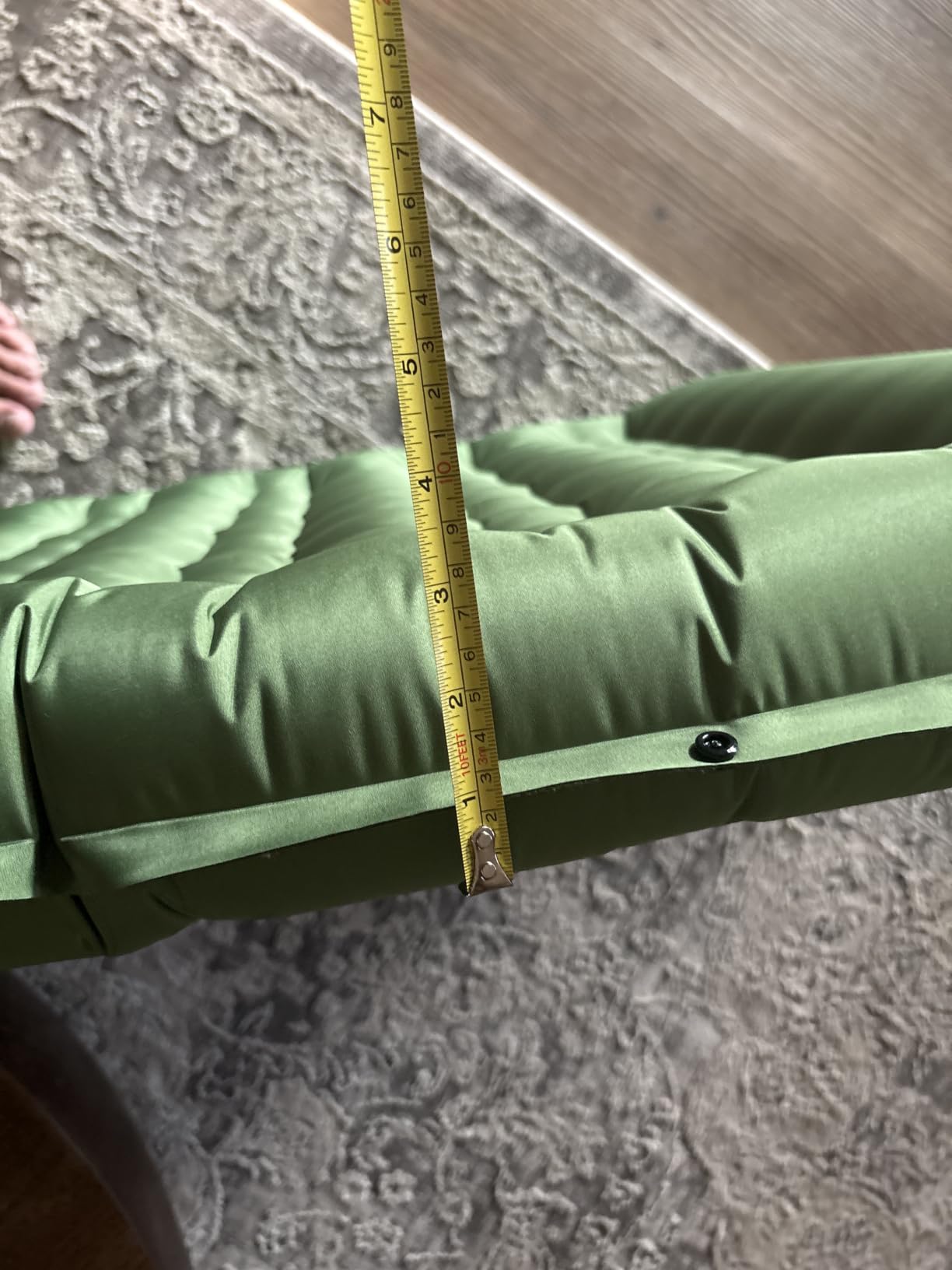FNARMW Camping Sleeping Pad, Extra Thick 5 Inch Camping Mat with Pillow Built-in Foot Pump Inflatable Sleeping Pads Compact for Camping Backpacking Hiking Traveling Tent（Green） customer photo 2