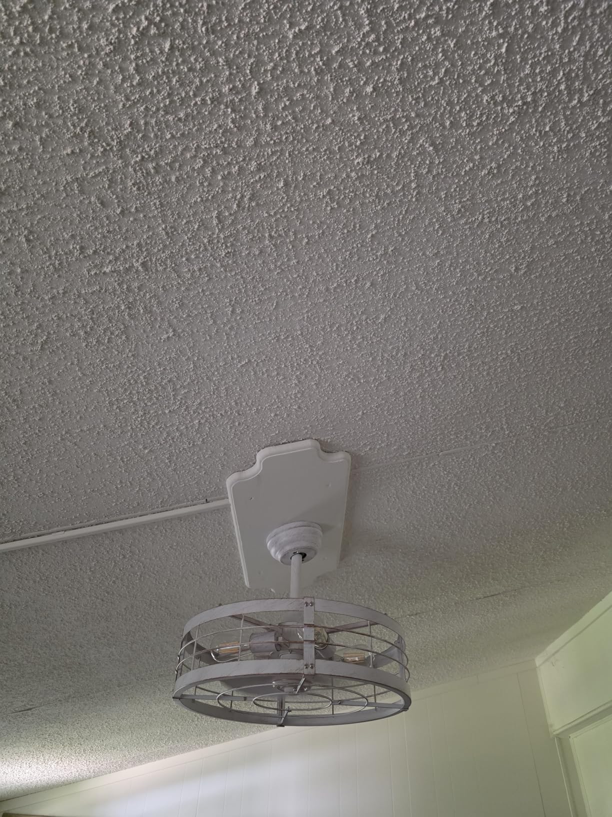 LEDIARY 20 inch Fandelier Caged Ceiling Fan with Light and Remote, Black customer photo 2