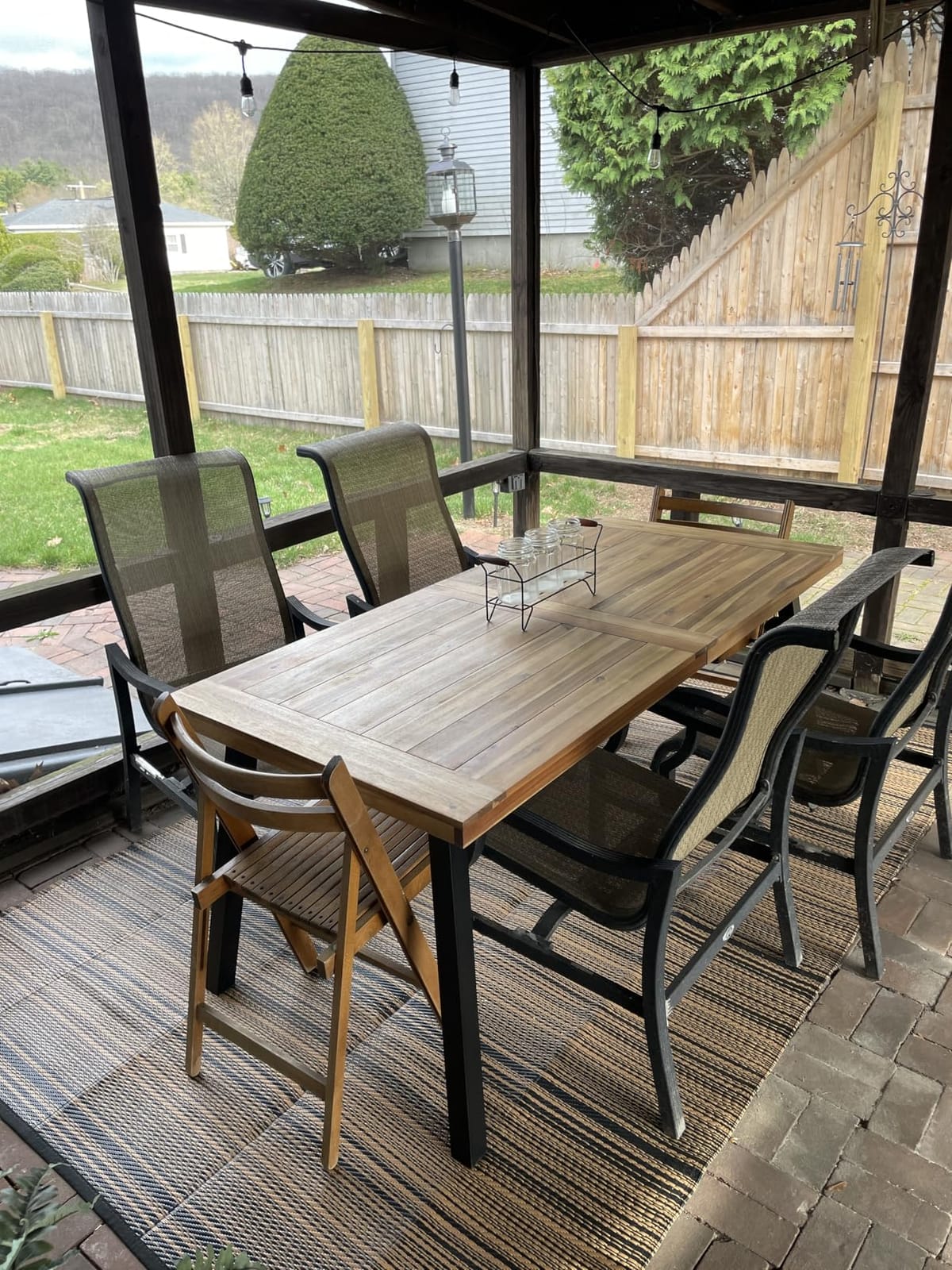 Best Choice Products 6-Person Indoor Outdoor Acacia Wood Dining Table, Picnic Table w/Powder-Coated Steel, 350 Pound Capacity Legs - Taupe customer photo 1