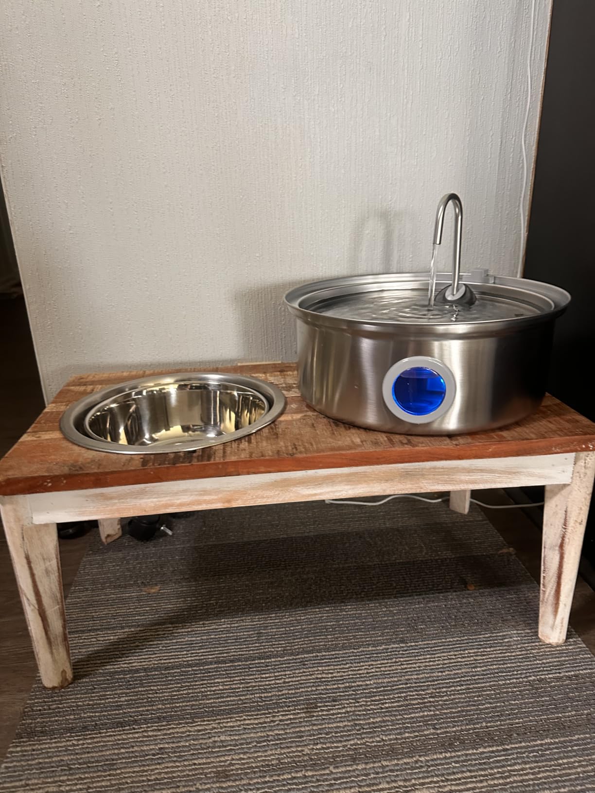 oneisall 7L/230oz Dog Water Fountain for Multi-pet Household,PWF002 | 25db Quiet Design,304 Stainless Steel,Contain 3 Set Filters,Visual Water,5-Layer Filtration,Fit for Living Room Kitchen customer photo 1