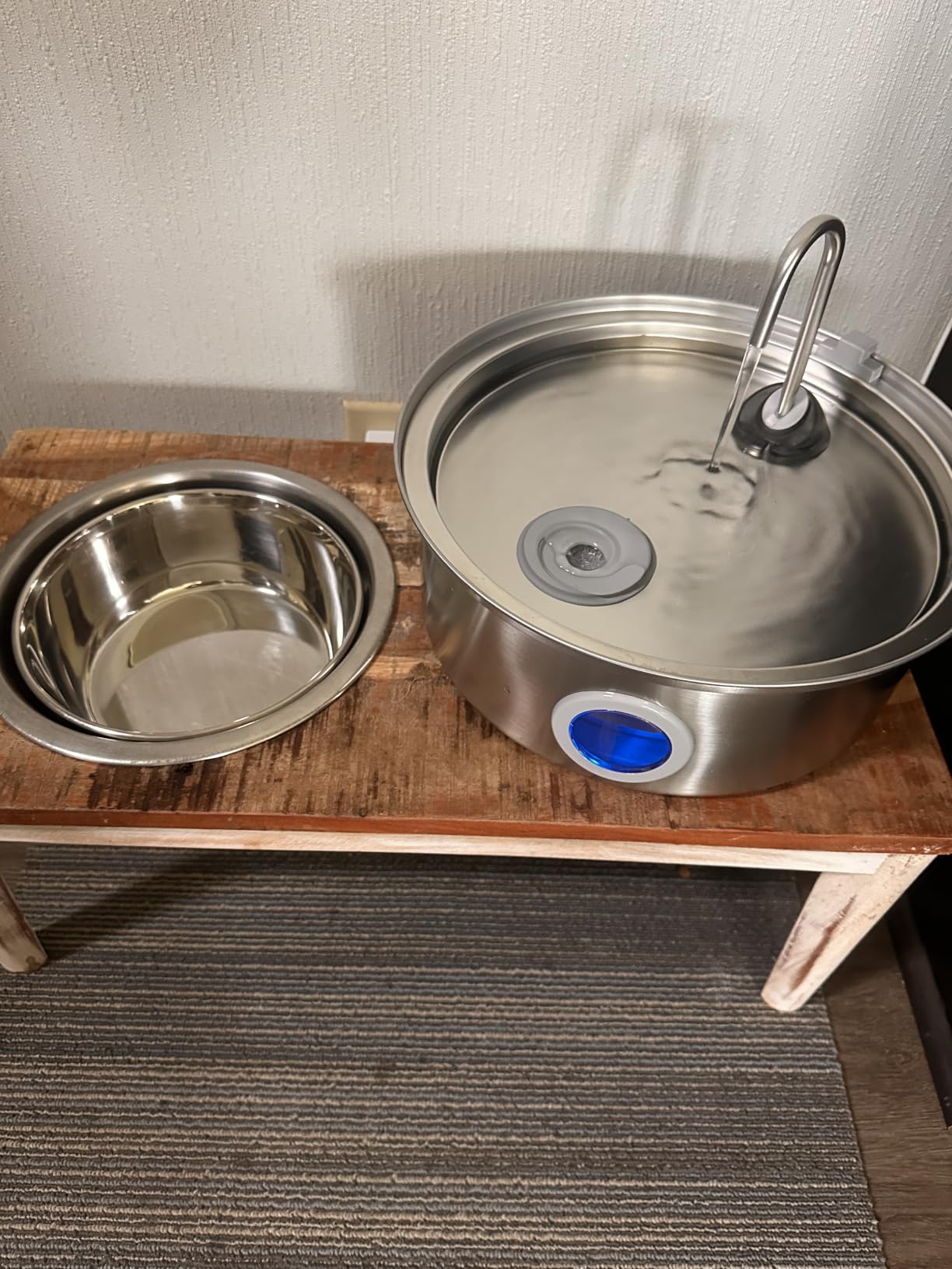 oneisall 7L/230oz Dog Water Fountain for Multi-pet Household,PWF002 | 25db Quiet Design,304 Stainless Steel,Contain 3 Set Filters,Visual Water,5-Layer Filtration,Fit for Living Room Kitchen customer photo 2