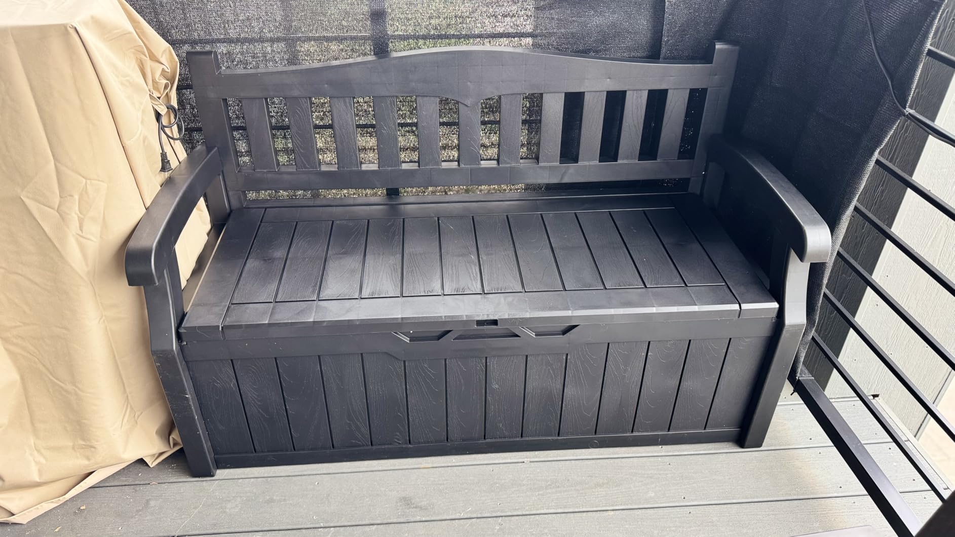 Devoko 80 Gallon Storage Bench Deck Box Waterproof&Lockable customer photo 2