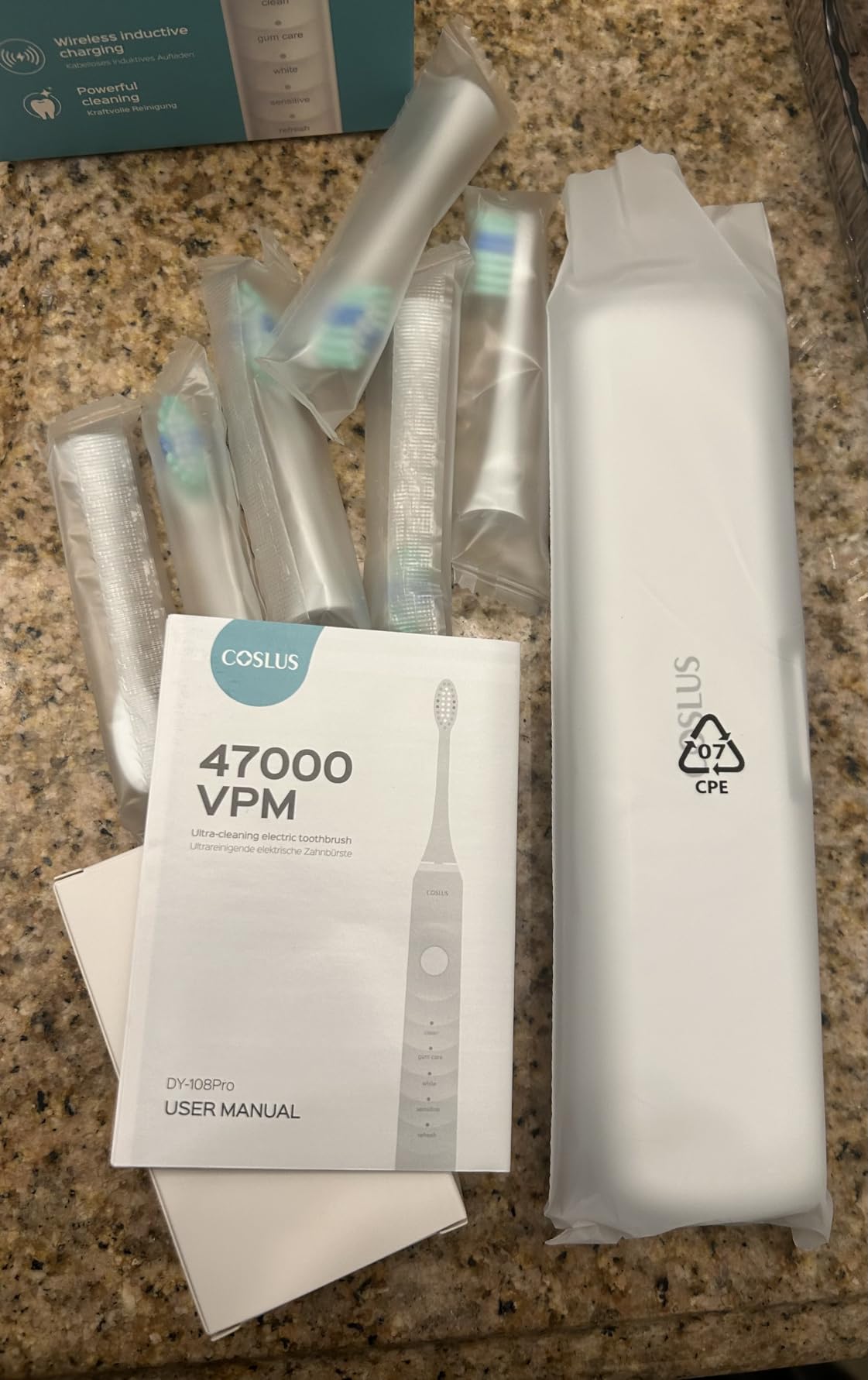 COSLUS C40 Sonic Electric Toothbrush for Adults & Family, Black, 1PC customer photo 2