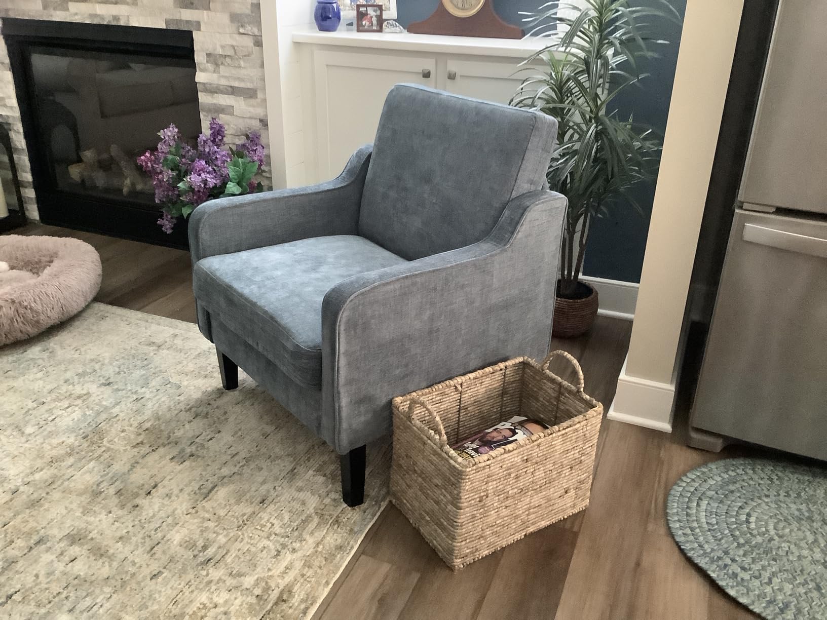 VINGLI Accent Chair, Chenille Upholstered Armchair, 380 LBS, Living Room customer photo 1