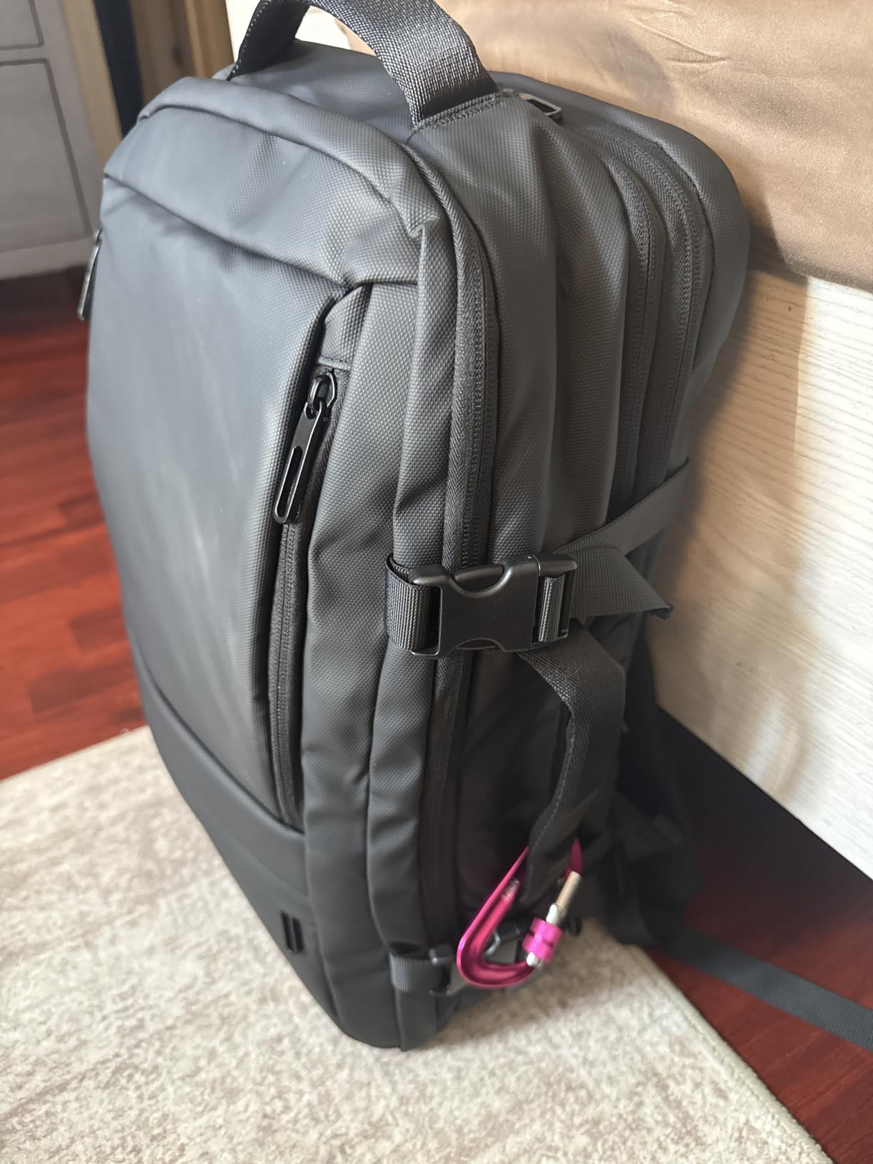 Rcrirth Carry On Travel Backpack Flight Approved for Men Women, Black customer photo 2