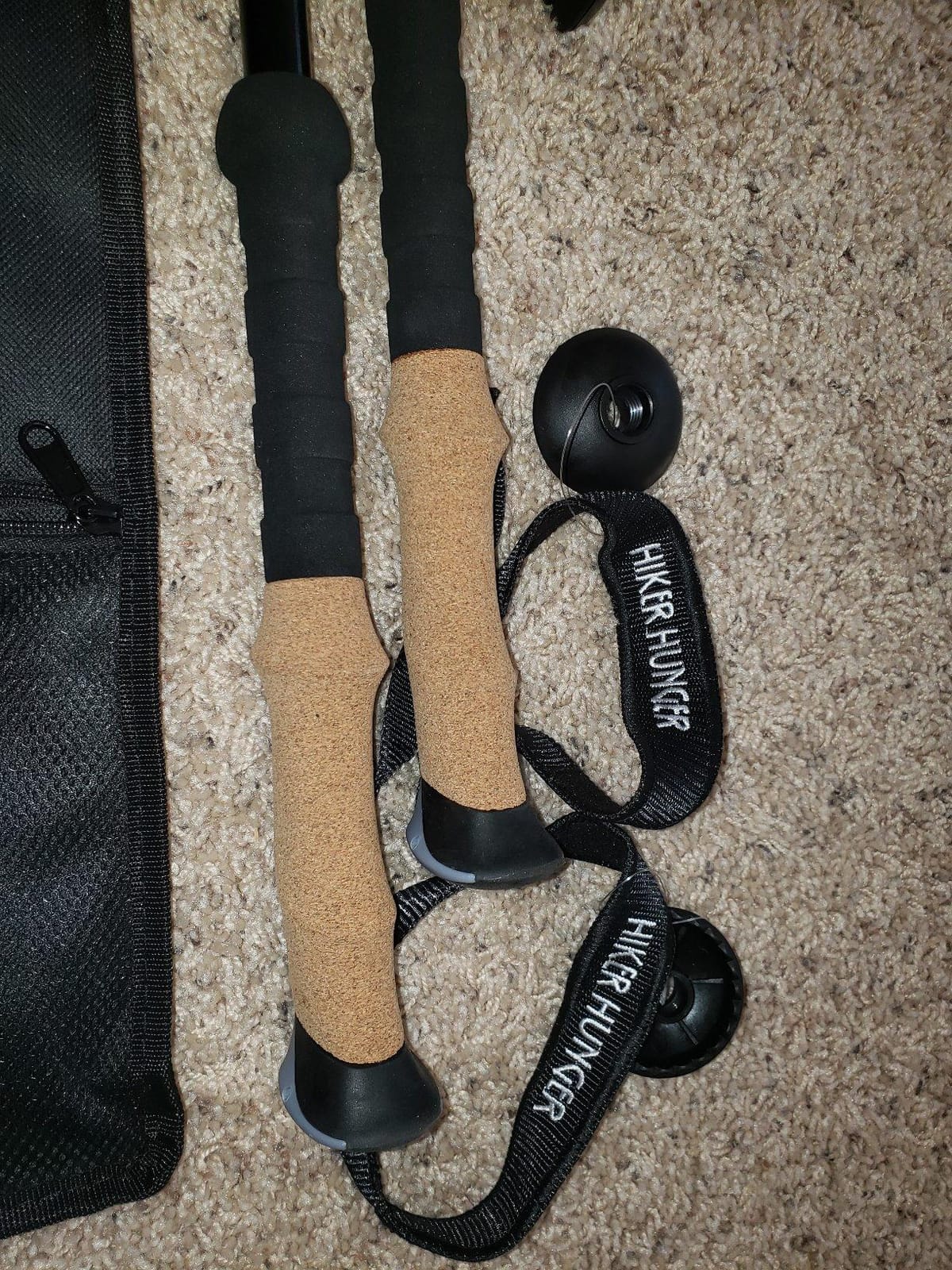 Premium Foldable Hiking Poles by USA Brand - Adjustable, Lightweight Trekking Poles Made of Aircraft Aluminum, Metal Locks Cork EVA Grips customer photo 2