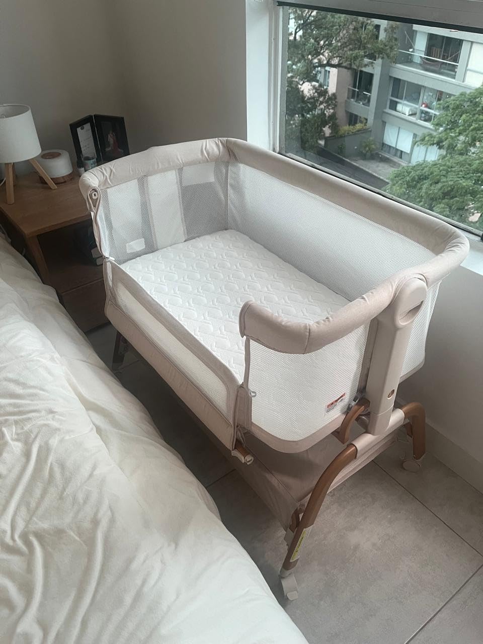 BabyBond Bassinet Bedside Crib, Stable and Secure Crib for Newborns, Beige customer photo 1