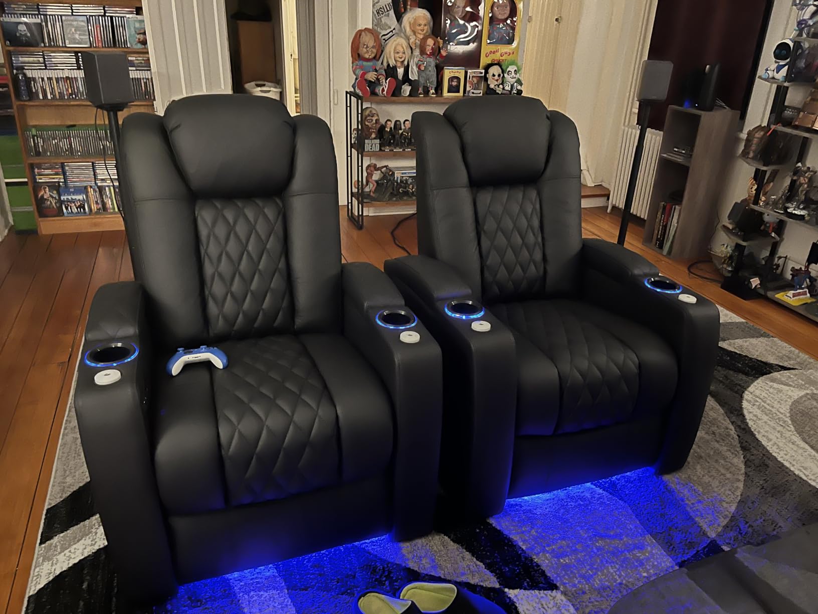 comfiroom Top-Grain Leather Home Theater Seating, Dual-Motor Power Recliner customer photo 2