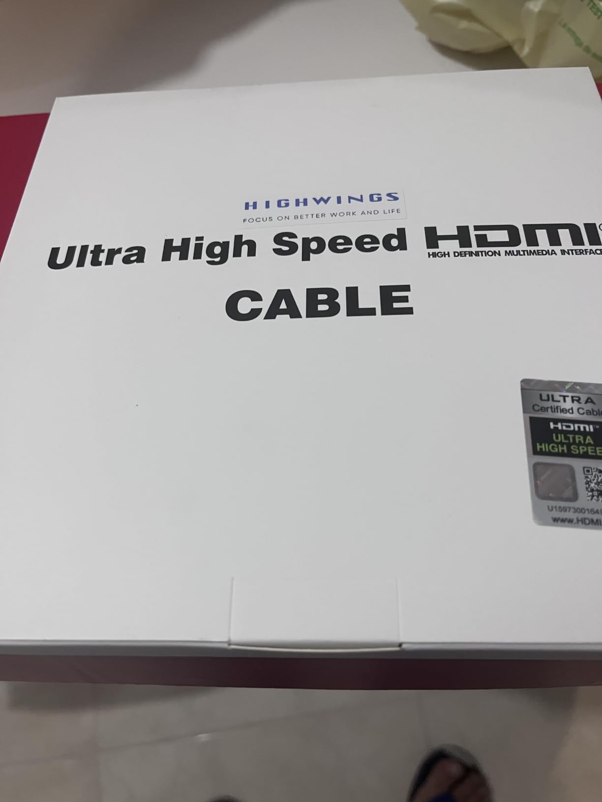Highwings Long 8K Fiber Optic HDMI Cable 50 FT, 2.1 Unidirectional 48Gbps customer photo 2