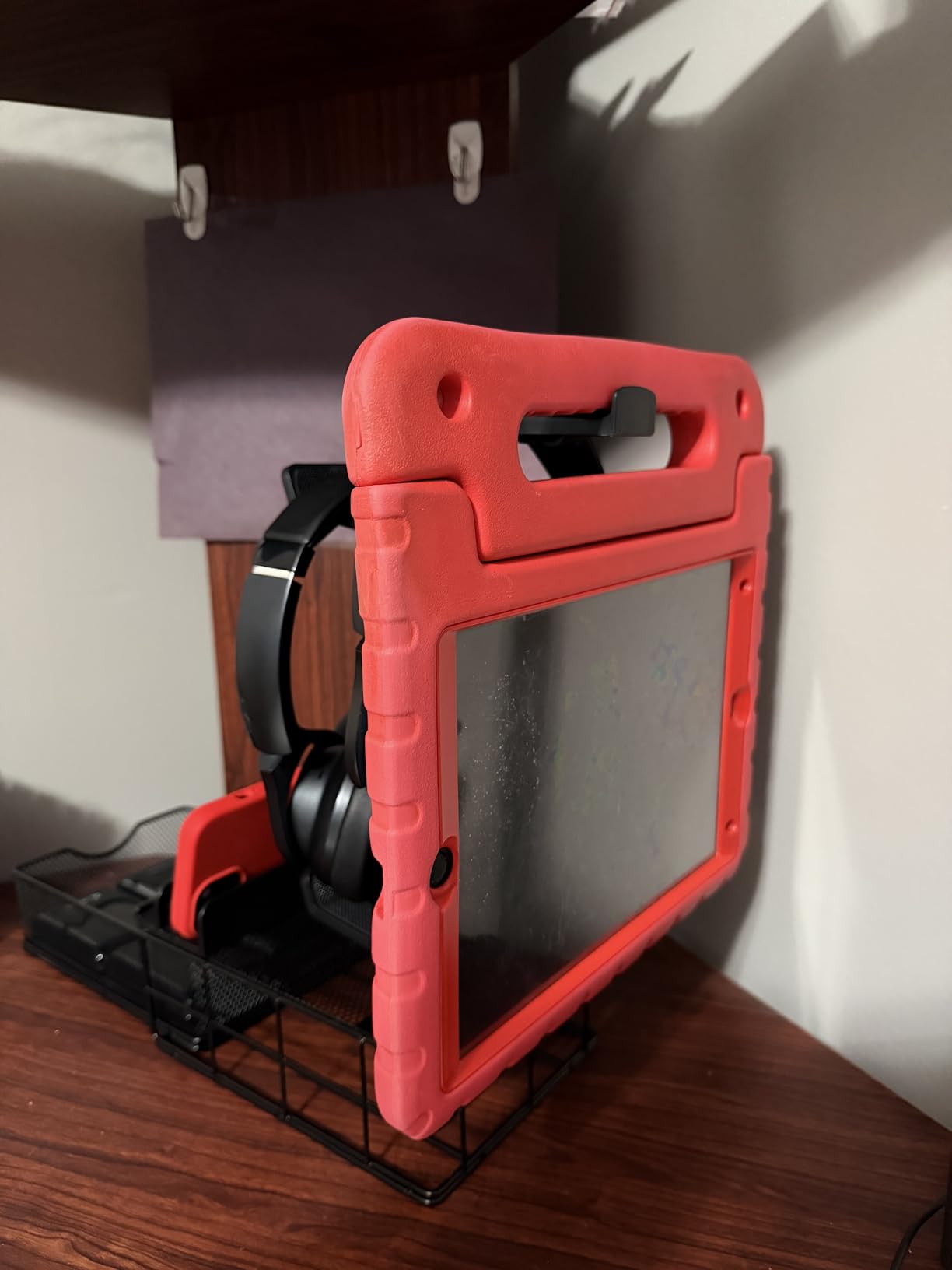 KDD Headphone Stand with Drawer - Headset & Controller Holder for Desk - Aluminum Supporting Bar Earphone Stand with Cable Organizer - Universal Gaming PC Accessories Storage customer photo 1