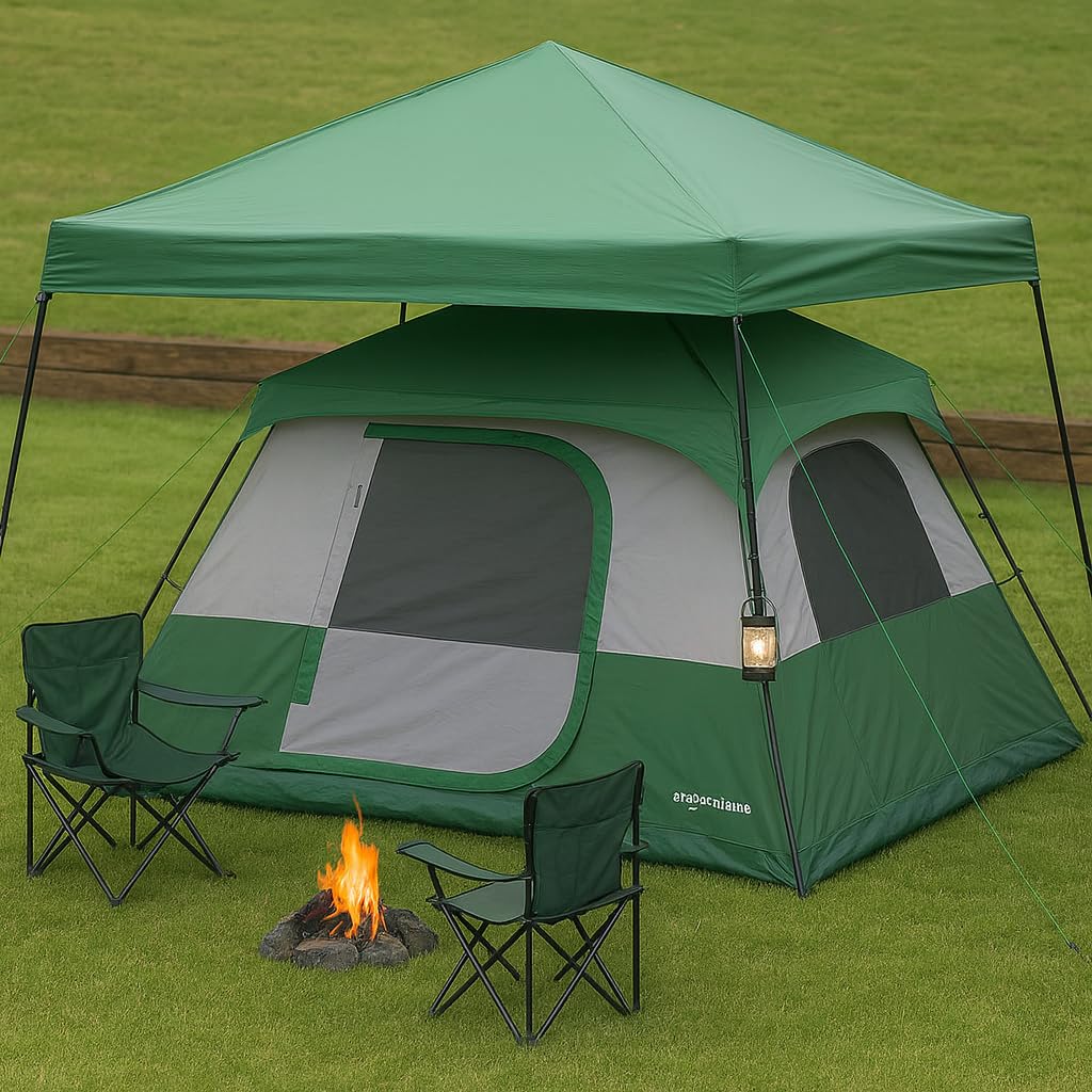 Amazon Basics Instant Camping Tent with Rainfly, Weather-Resistant, Quick Setup customer photo 1