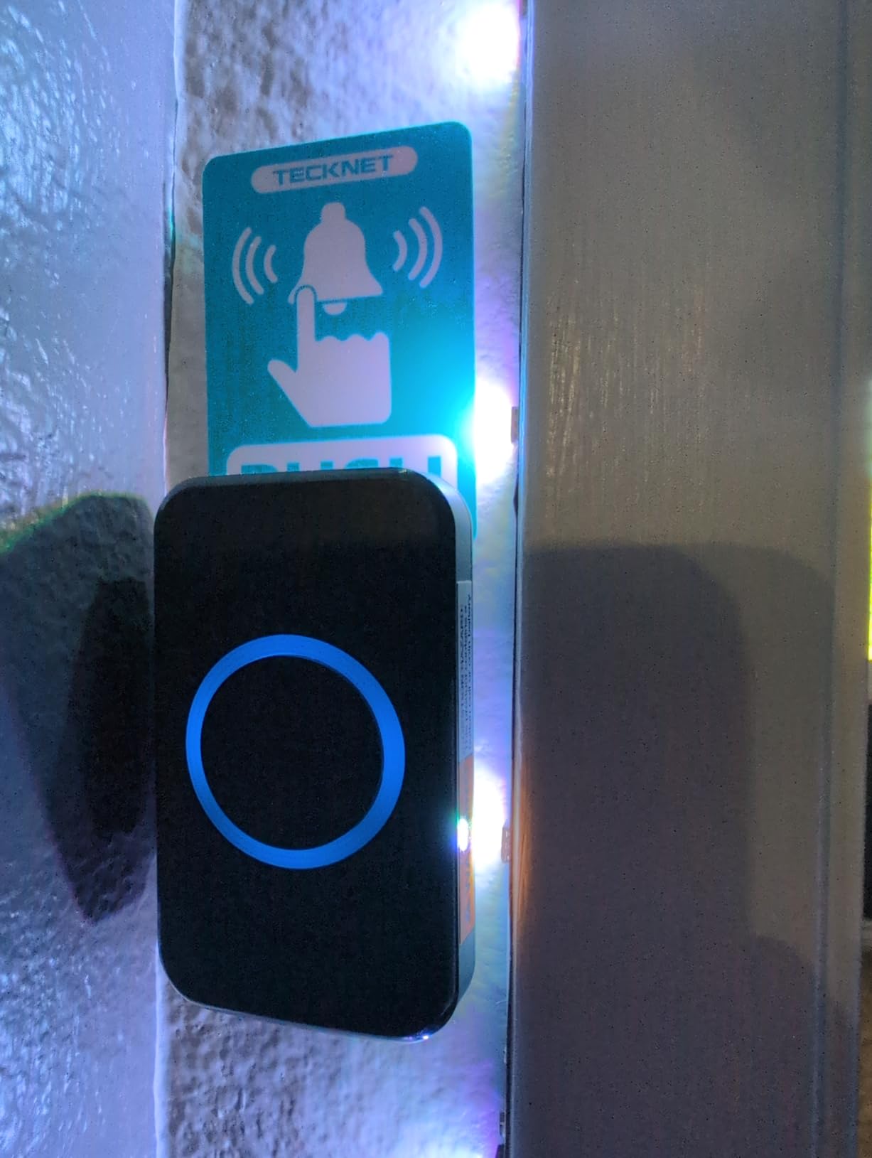 TECKNET Wireless Doorbells for Home, IP65 Waterproof 1,970Ft 120dB Door Bell Ringer Wireless for Classroom with 60 Chimes & 5 Volume Levels, RGB Flash, Tarnish customer photo 1