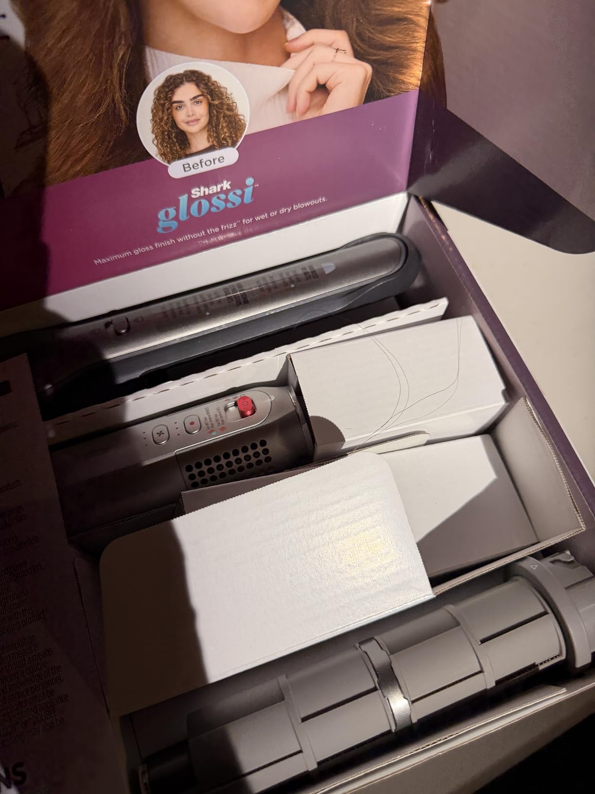 Shark FlexFusion Ceramic Air Styler, Straightener+Curler, Blush, HD641S customer photo 2