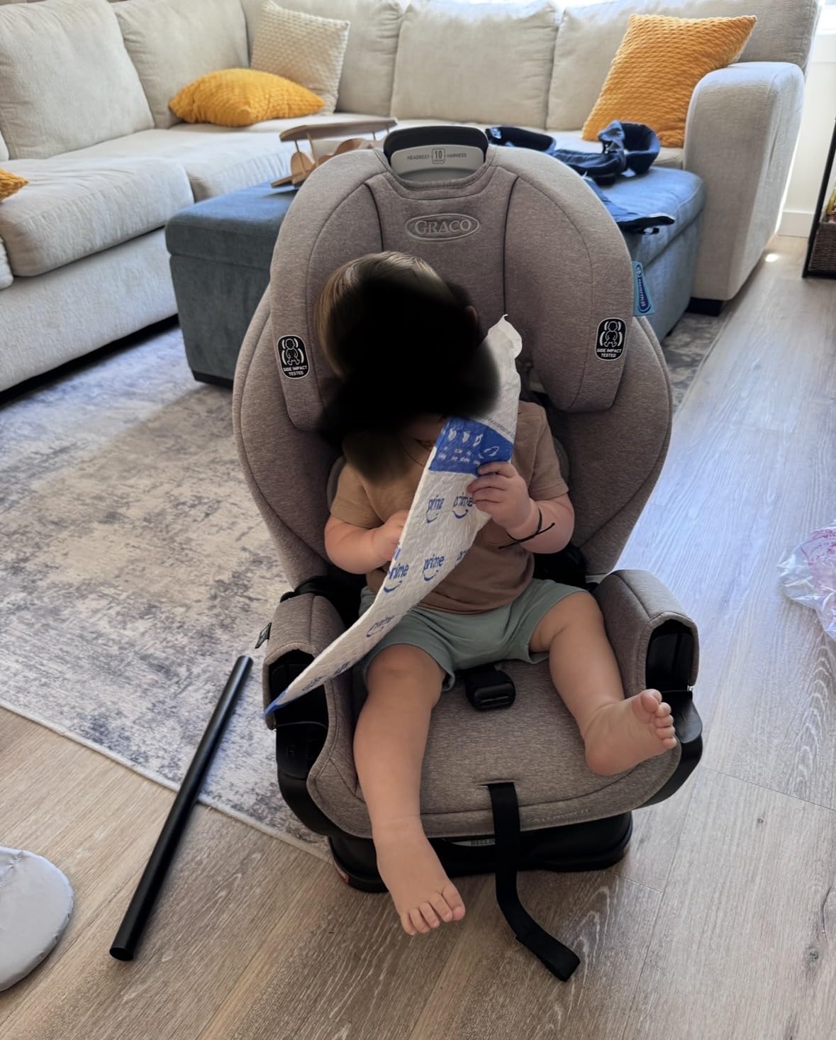 Graco Extend2Fit 2-in-1 Convertible Car Seat, Gotham customer photo 2