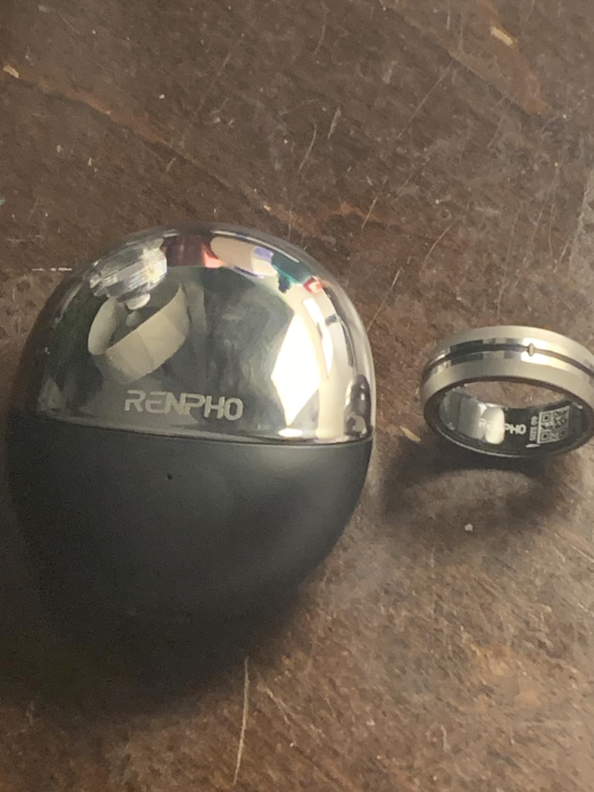 RENPHO Lynx Smart Ring, Subscription-Free App, Silver, Size 10 customer photo 2