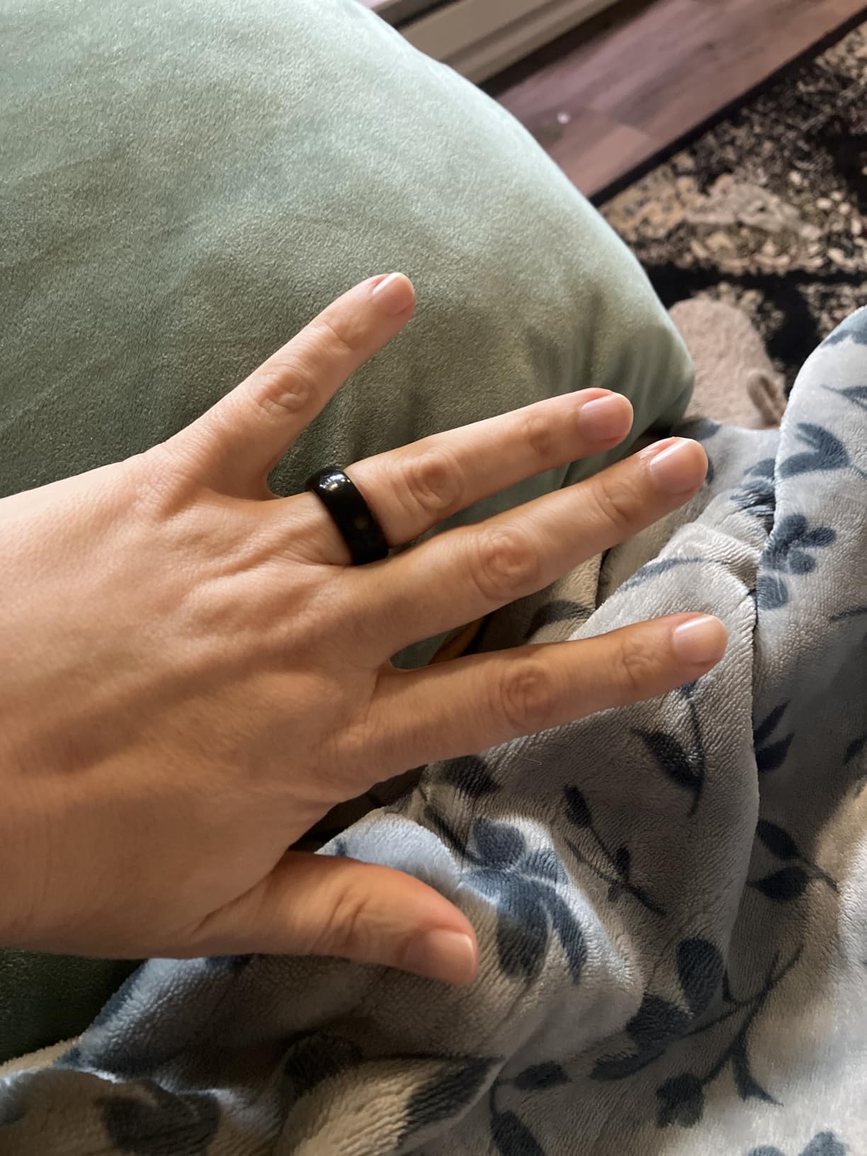 RENPHO Lynx Smart Ring, Subscription-Free App, Black, Size 6 customer photo 1