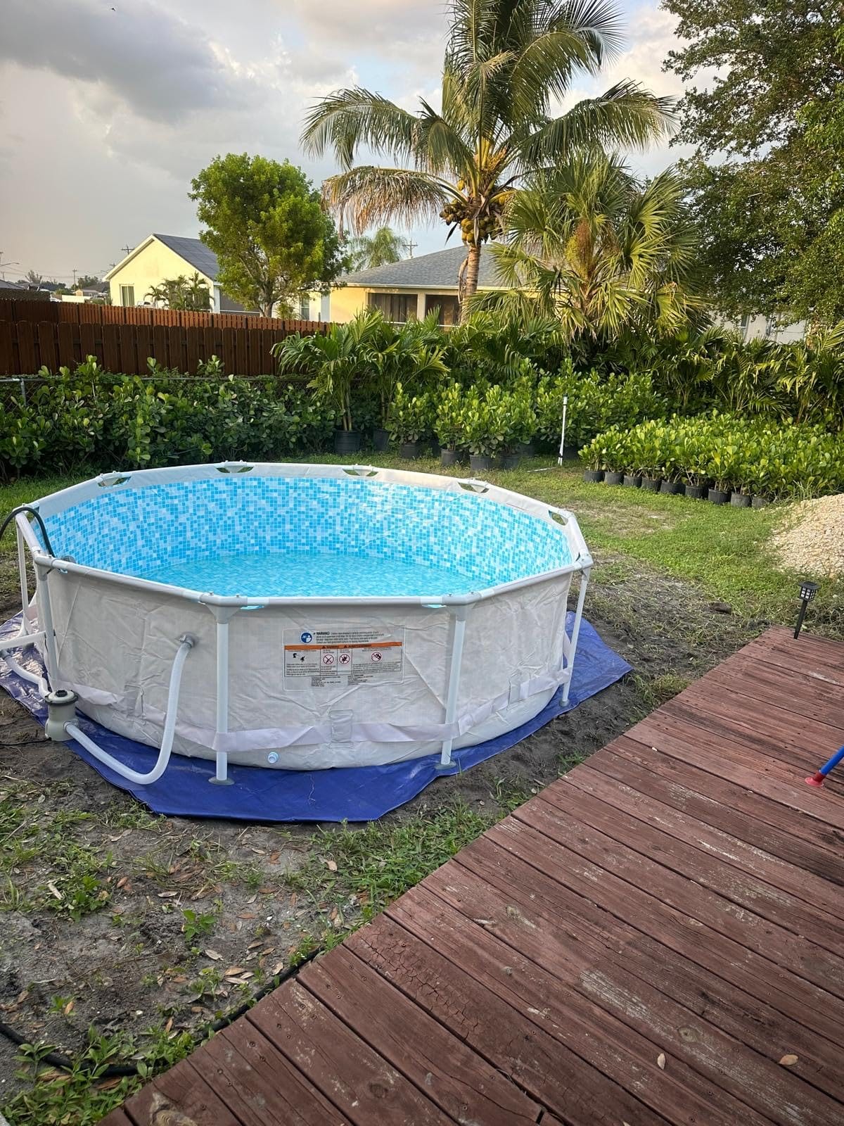 SLOOSH Round Above Ground Pool - 15ft x 42inch Outdoor Round Frame Above Ground Swimming Pool Set Kiddie Pool for Kids Adults with Filter Pump Ladder customer photo 1