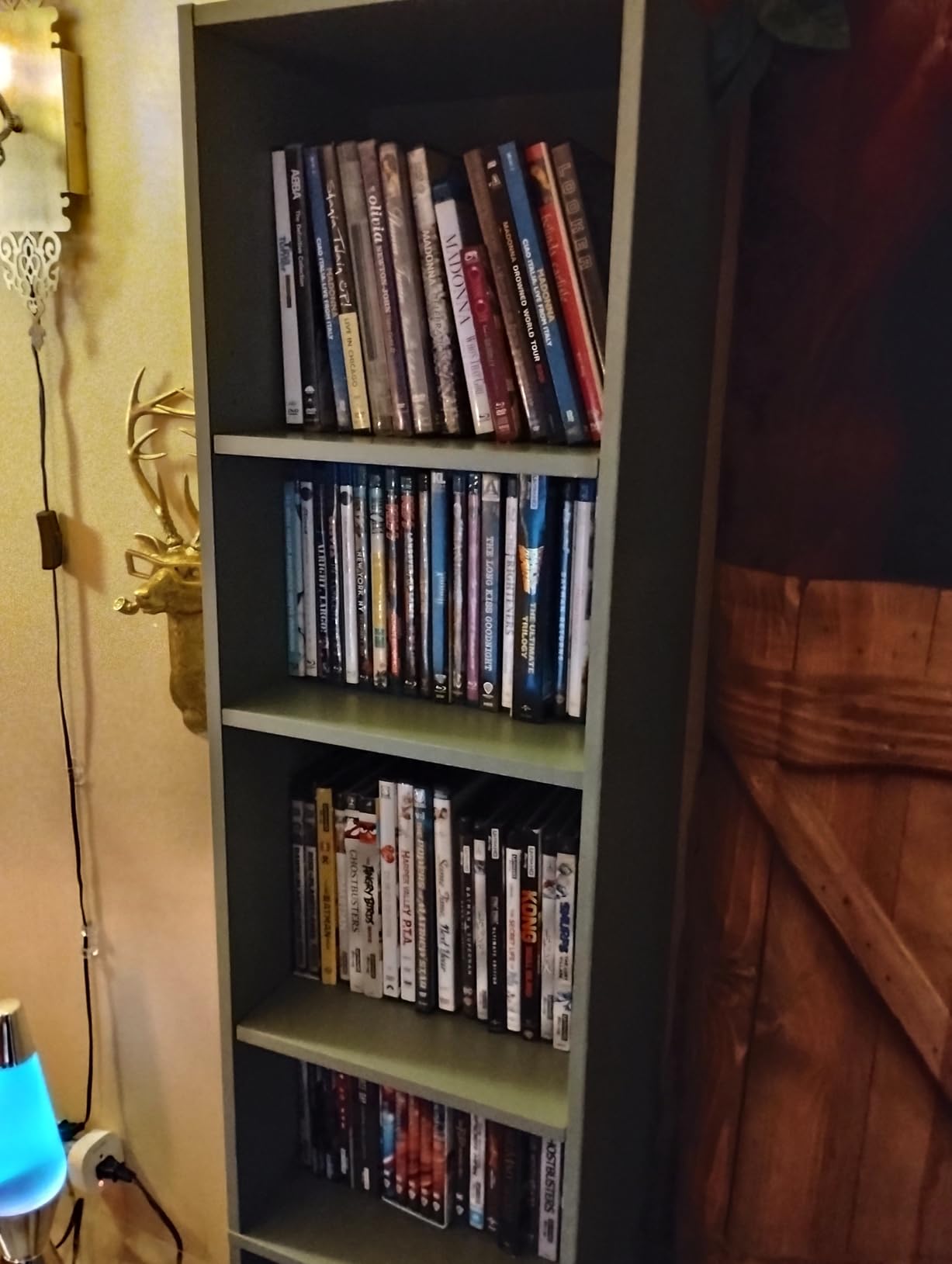 FOTOSOK Bookshelf Bookcase 8-Tier Narrow Bookshelf Tall CD Media Tower Rack customer photo 2