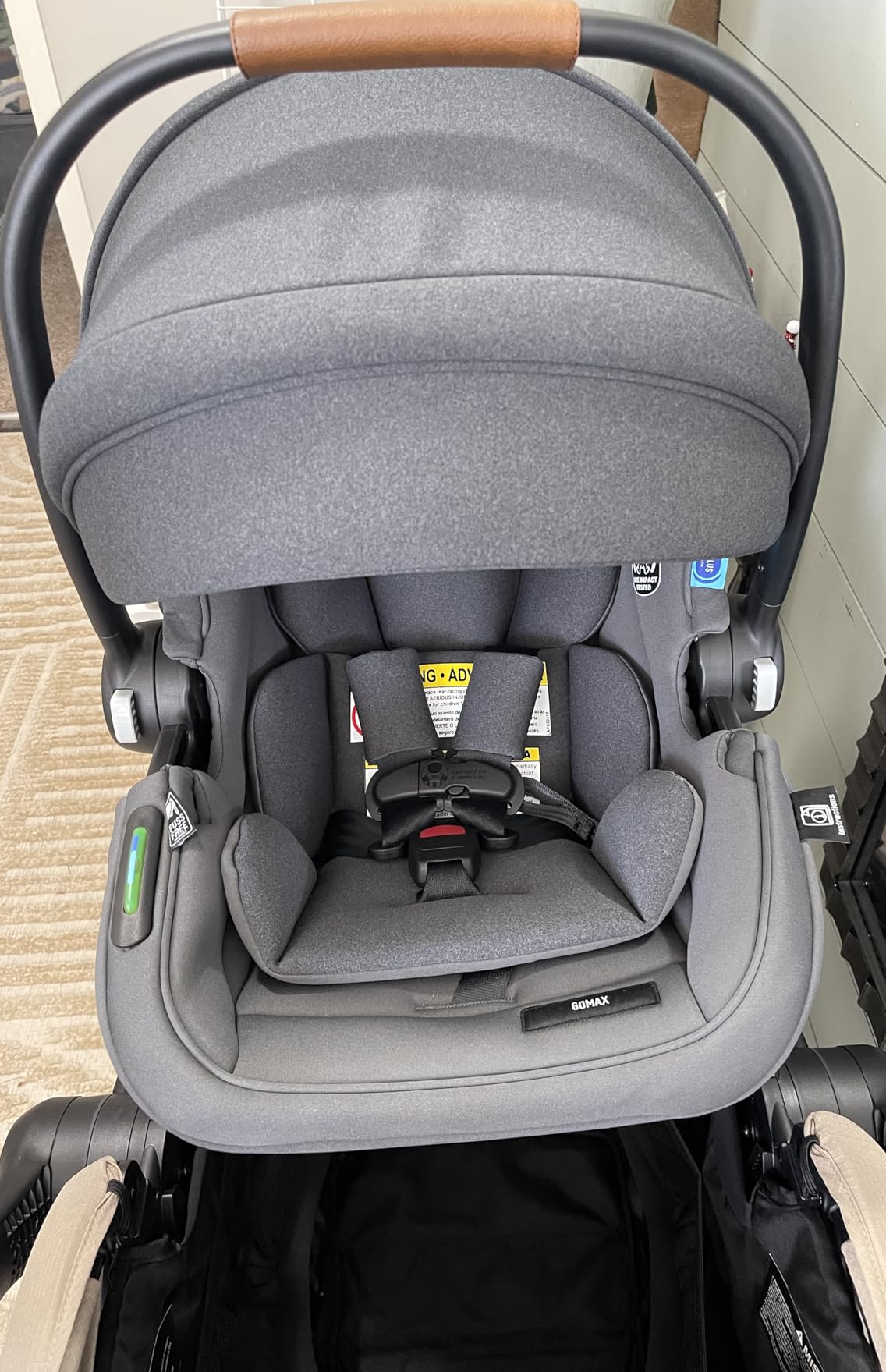 Graco® Gomax Infant Car Seat, Orchid Haze, Lightweight, Reclining Rear Facing Car Seat Installs with or Without a Base customer photo 1