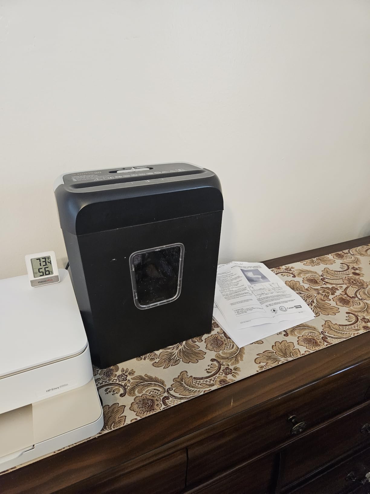 Bonsaii 6-Sheet Cross Cut Paper Shredder for Home, 3.4 Gal Bin | P-4 Security Level, Shreds Credit Cards, Staples & Paper Clips, with Portable Handle, Small Shredder for Home Office，C237-B customer photo 1