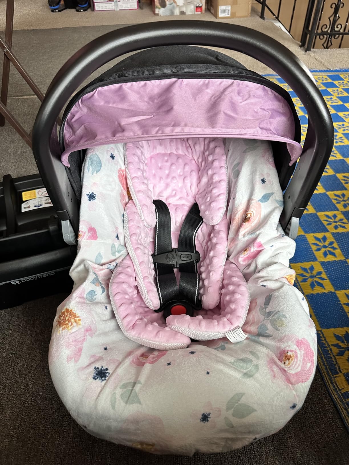 Baby Trend EZ-Lift™ PRO Infant Car Seat, Dash Rose – Lightweight Premium Carry, Plush Infant Cushioning, Adjustable Harness Support customer photo 2
