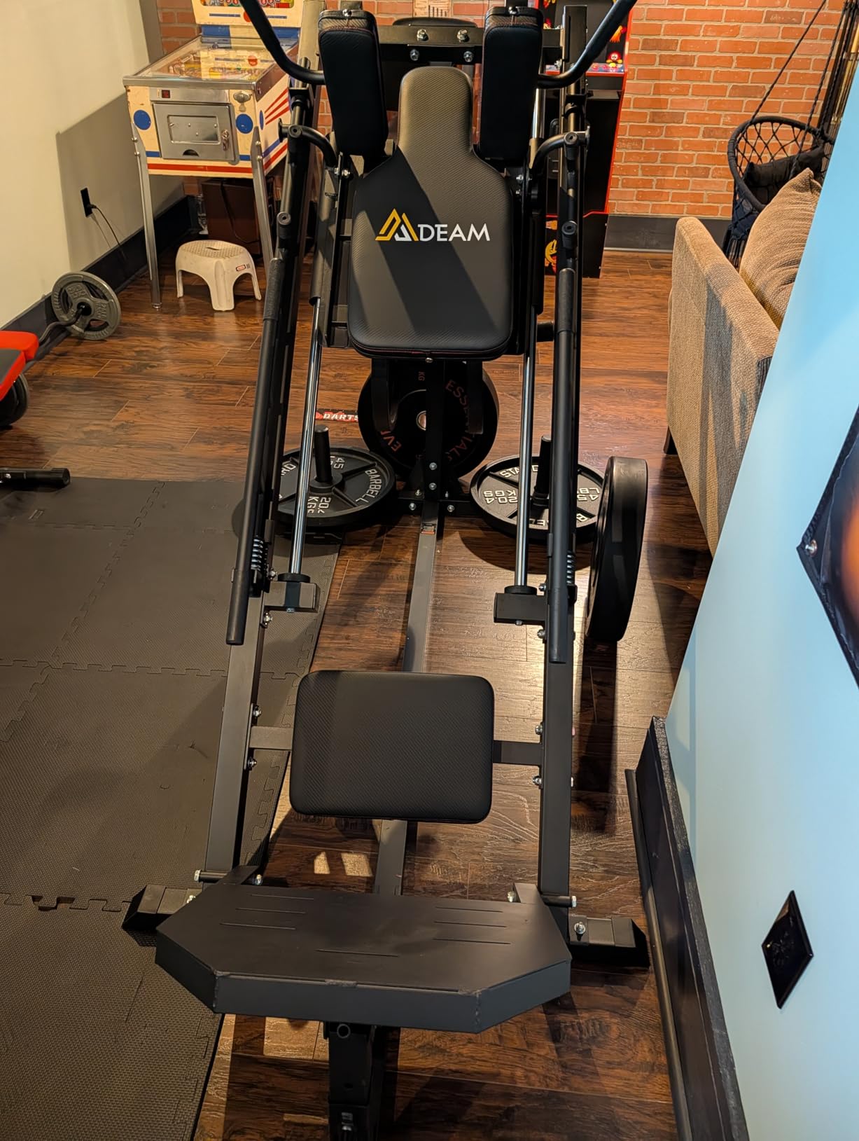 Mdeam Leg Press Hack Squat Machine,Leg Press Machine with Linear Bearing customer photo 1