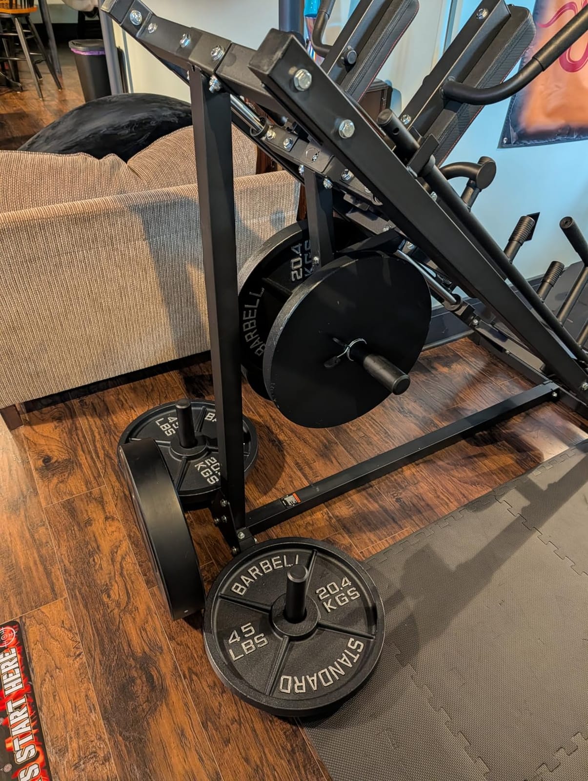Mdeam Leg Press Hack Squat Machine,Leg Press Machine with Linear Bearing customer photo 2