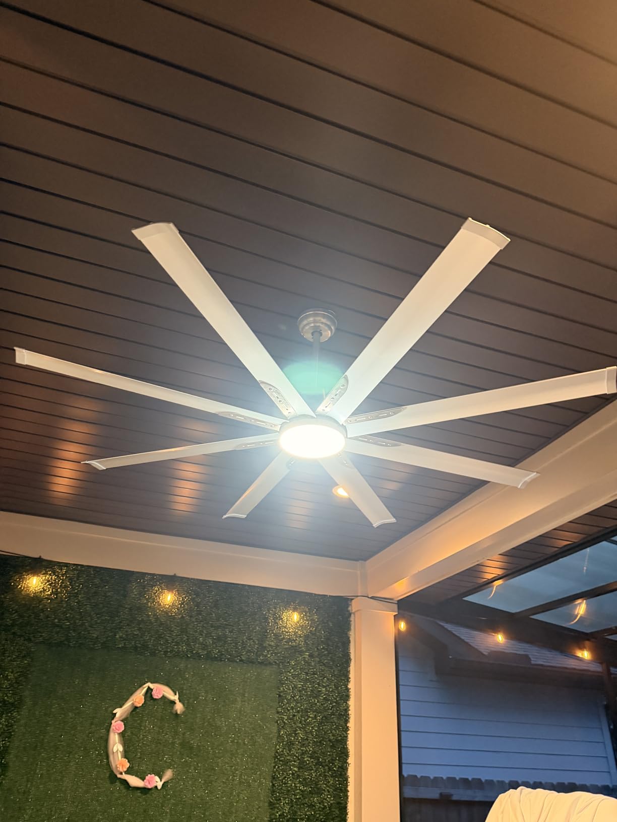 72 Inch Smart Ceiling Fan with Light via Alexa Controls,8 Aluminum Blades customer photo 2