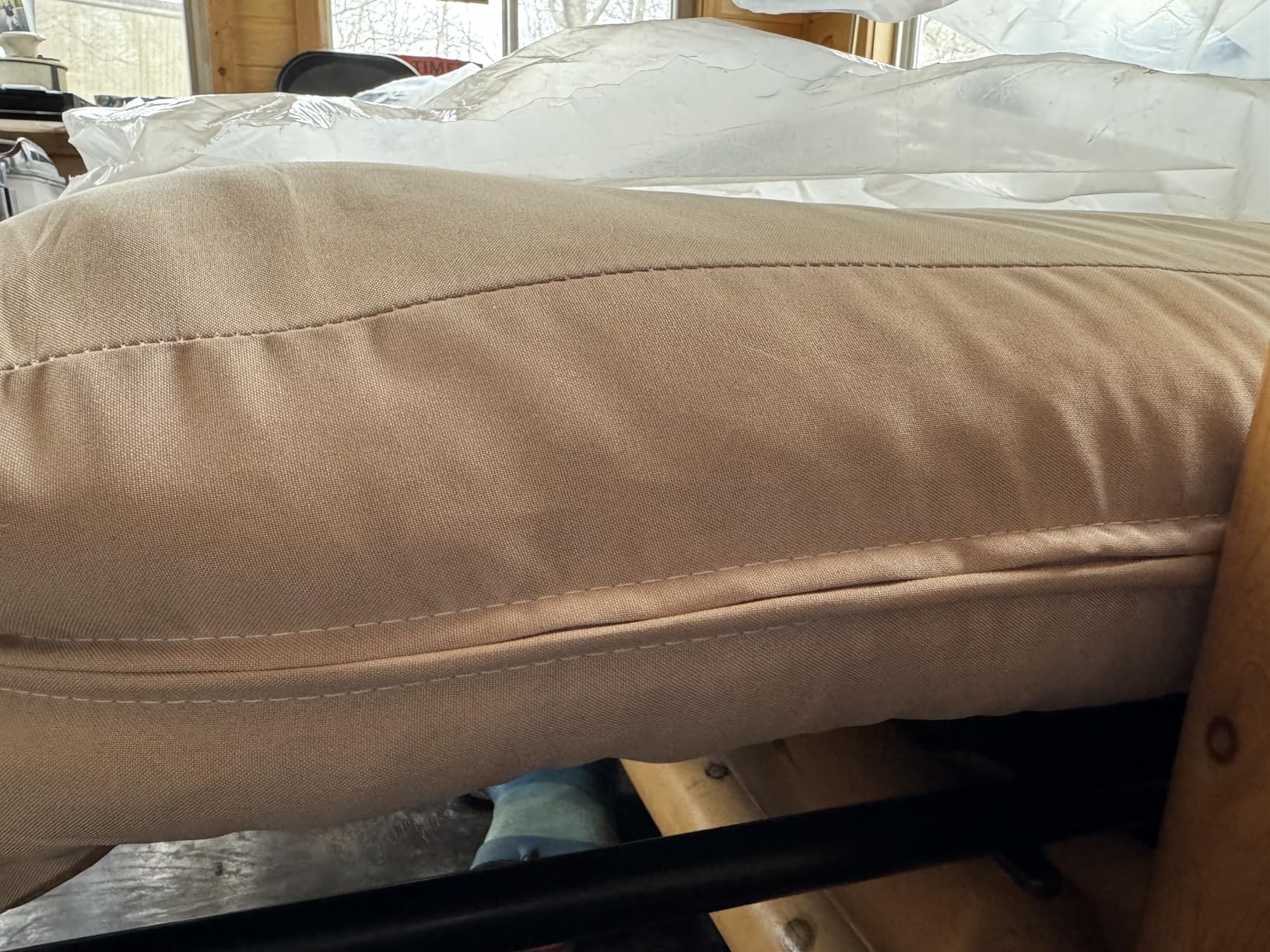 Royal Sleep Products by The Futon Factory 8 inch Memory Foam Futon Mattress - Cover - Size - CertiPUR Certified Foams - Made in The USA (Frame Not Included) (Khaki, Twin) customer photo 2