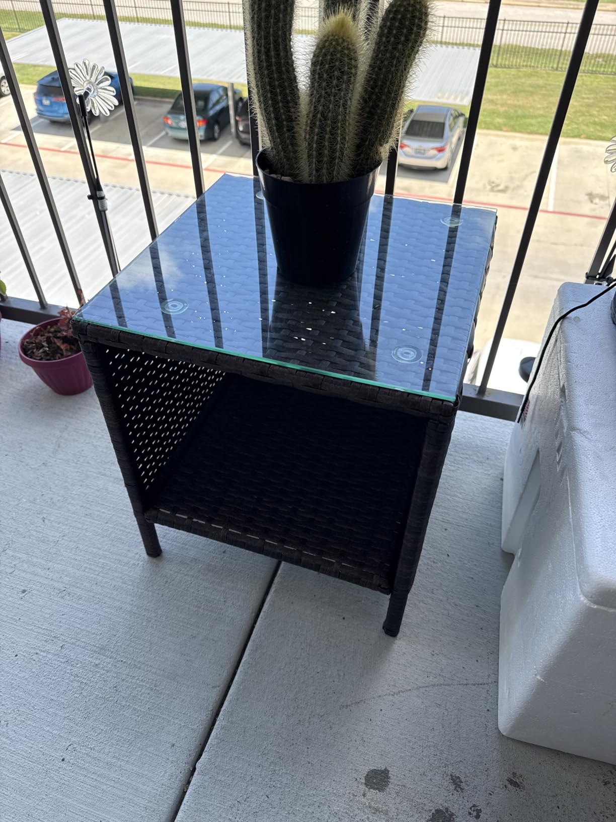 Best Choice Products 3-Piece Outdoor Wicker Conversation Bistro Set, Space Saving Patio Furniture for Garden w/Side Table - Natural/Gray customer photo 1