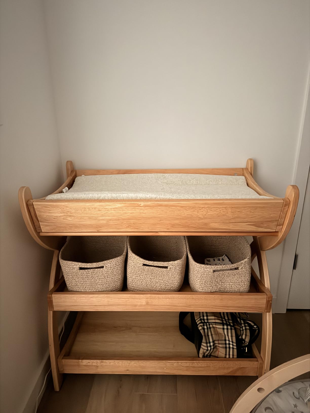Comfy Cubs Baby Changing Table - Baby Change Table, Natural Wood customer photo 1