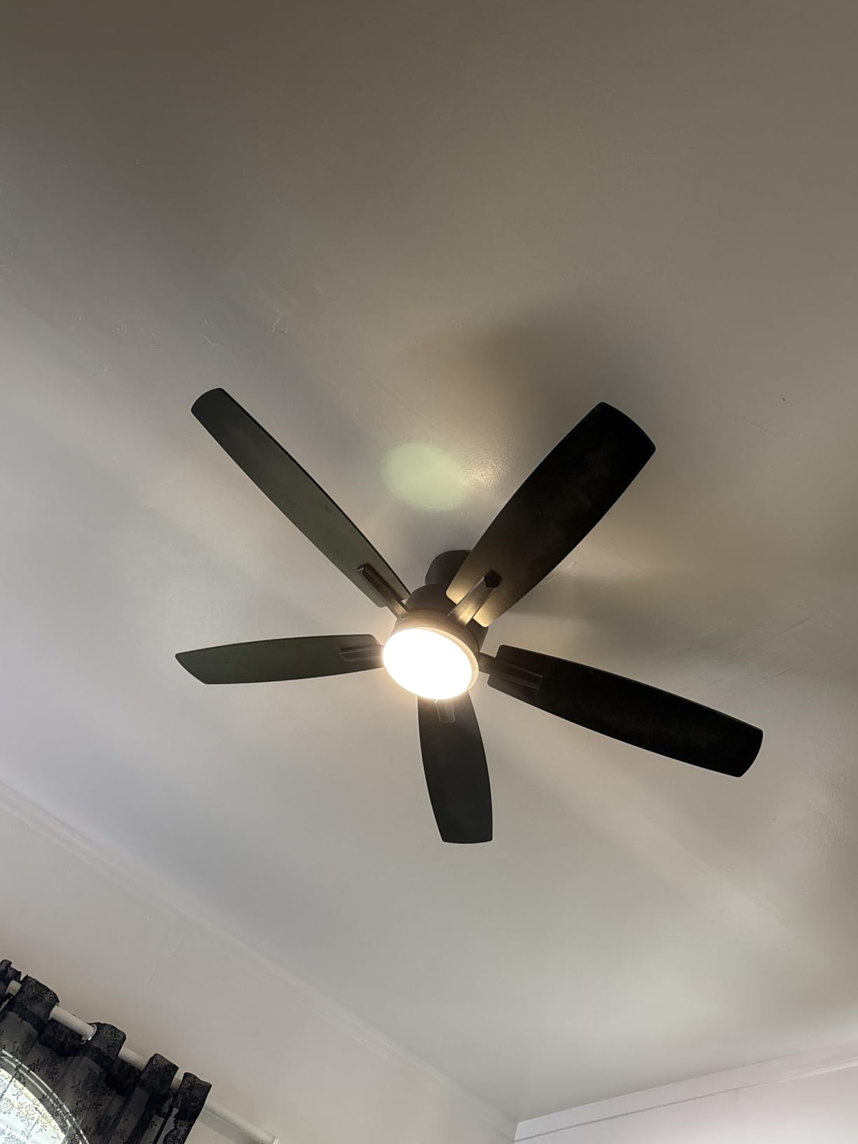 Ohniyou 52'' Low Profile Ceiling Fan with Lights, Remote/APP Control, Black customer photo 2