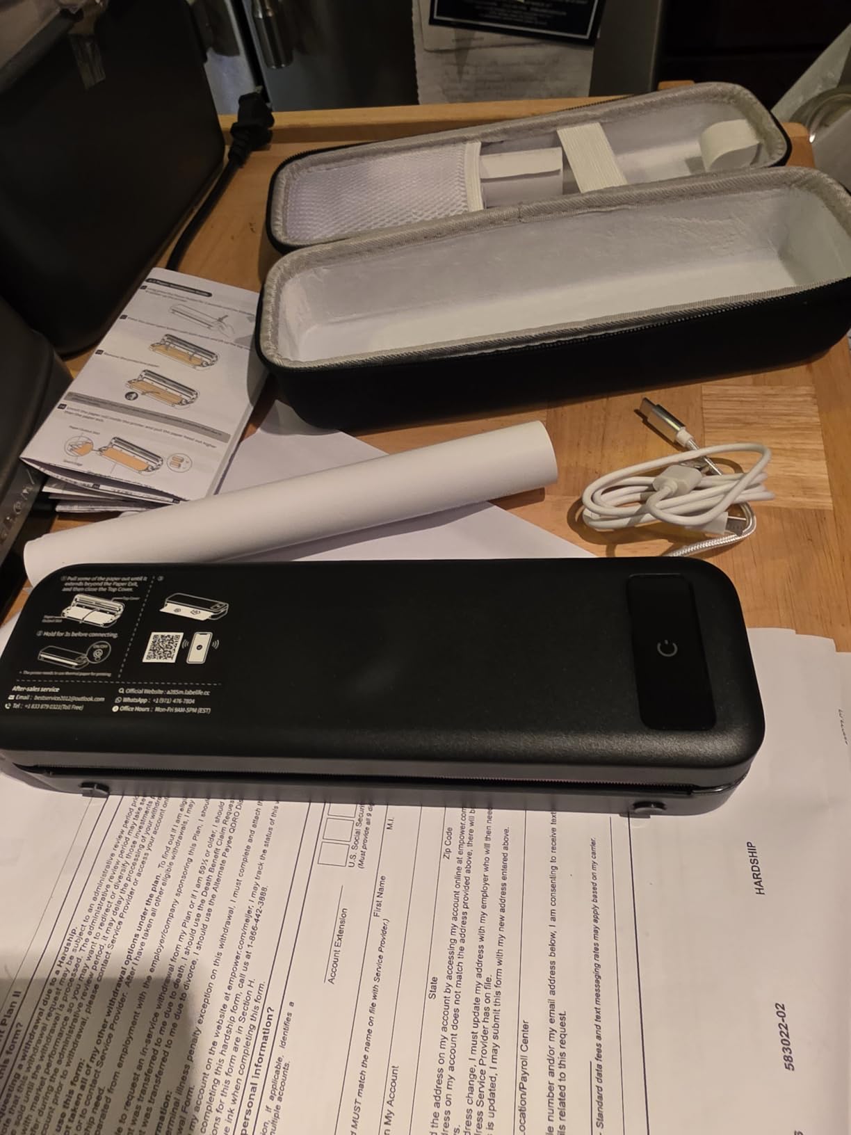 Portable Printers Wireless for Travel, Inkless Thermal Printer with Case customer photo 2