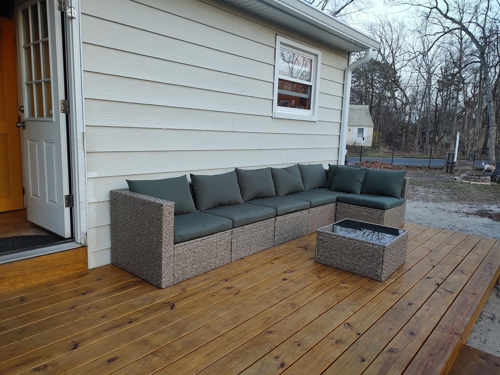UDPATIO Outdoor Patio Furniture Set 7 Pcs Wicker Sectional Sofa Green customer photo 1