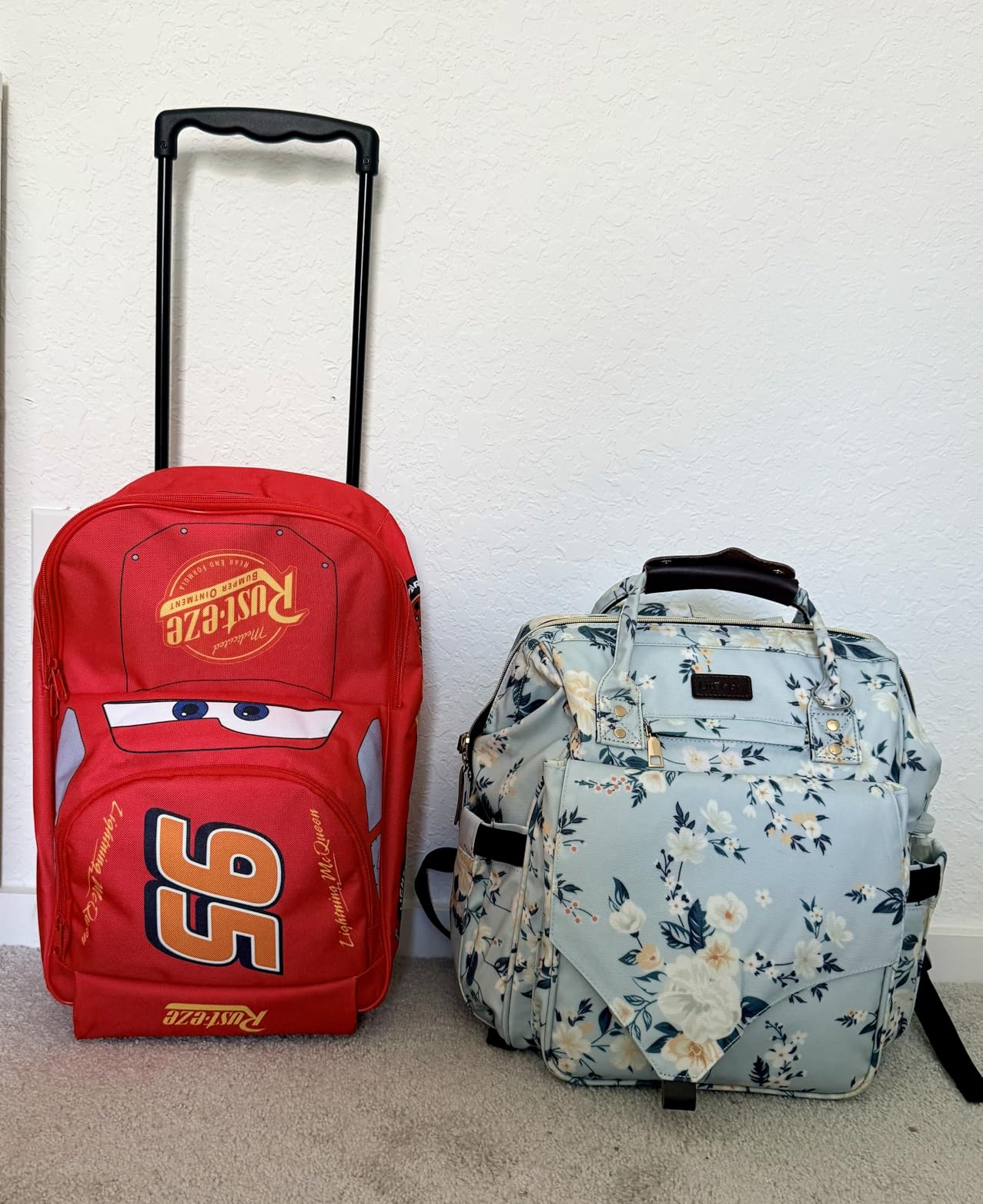 Disney Cars Lightning McQueen Carry-On Luggage with Wheels & Telescopic Handle for Kids 17”– 18.5L, Lightweight Travel Bag for Boys & Girls, Trips & Vacation Gifts customer photo 2