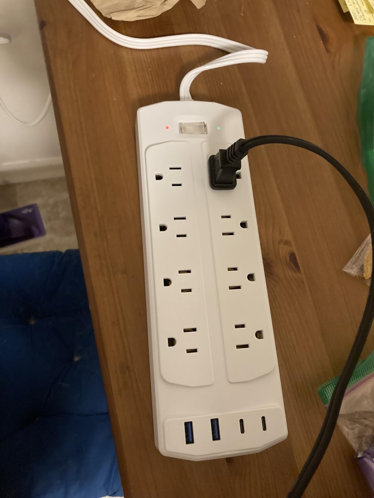 Smart Power Strip, Yozisital Charging Station with 6 Smart Outlets and 4 USB Ports, 5FT Flat Plug Extension Cord for Home Office, Compatible with Alexa & Google Home customer photo 1