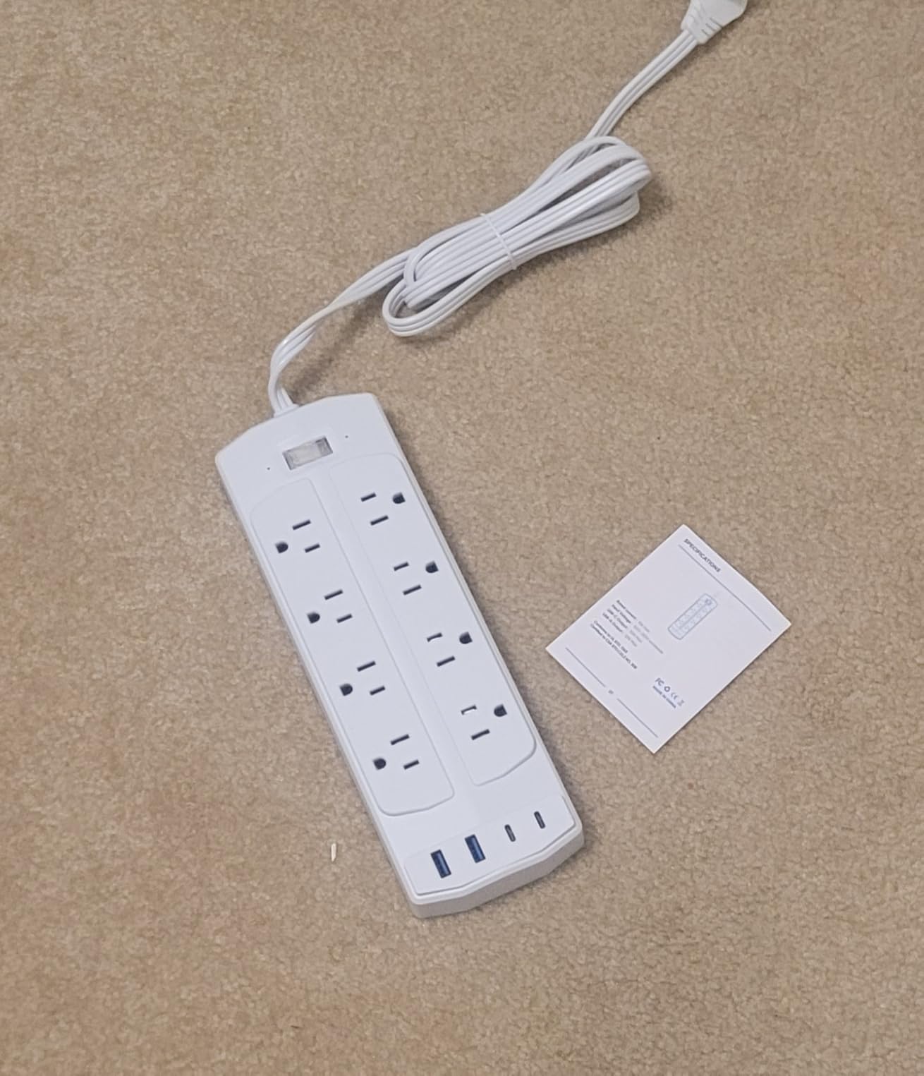 Smart Power Strip, Yozisital Charging Station with 6 Smart Outlets and 4 USB Ports, 5FT Flat Plug Extension Cord for Home Office, Compatible with Alexa & Google Home customer photo 2