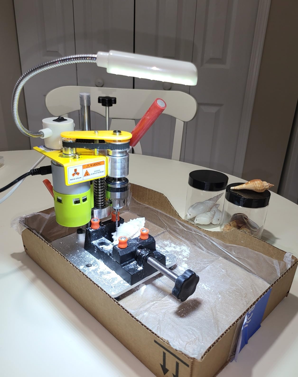 Mini Drill Press, Benchtop Portable Electric Drilling Machine, B10 Chuck customer photo 1