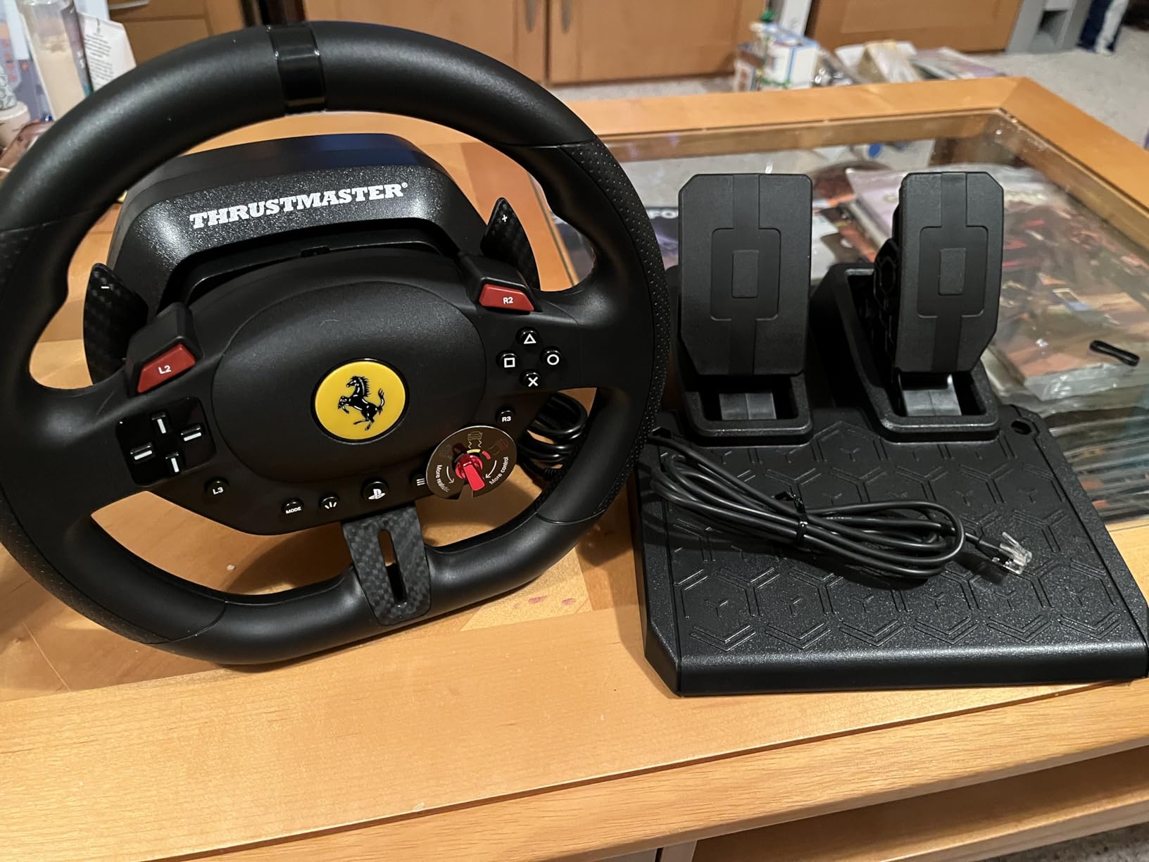 Thrustmaster T98 Ferrari 296 GTB - Racing Wheel and Pedal Set - PS5 & PC | Beginner racing wheel, officially licensed by Ferrari, linear resistance, automatic return to centre, paddle shifters customer photo 1