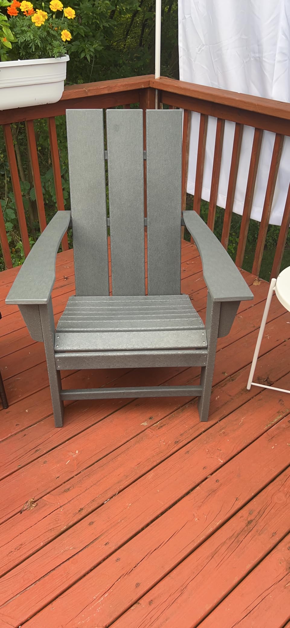 Modern Adirondack Chair with Cup Holder, HDPE Plastic Patio Chairs customer photo 2