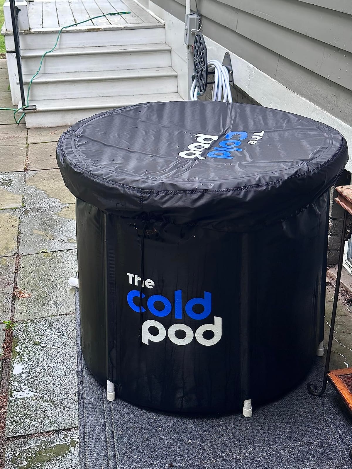 The Cold Pod Cold Plunge Tub: 85 Gal Round Tub with Full-Wrap UV-Reflective Insulation Cover Bundle for Indoor & Outdoors Use - Portable Ice Bath Tub for Athletes&Crossfitters &Wim Hof Enthusiasts customer photo 2