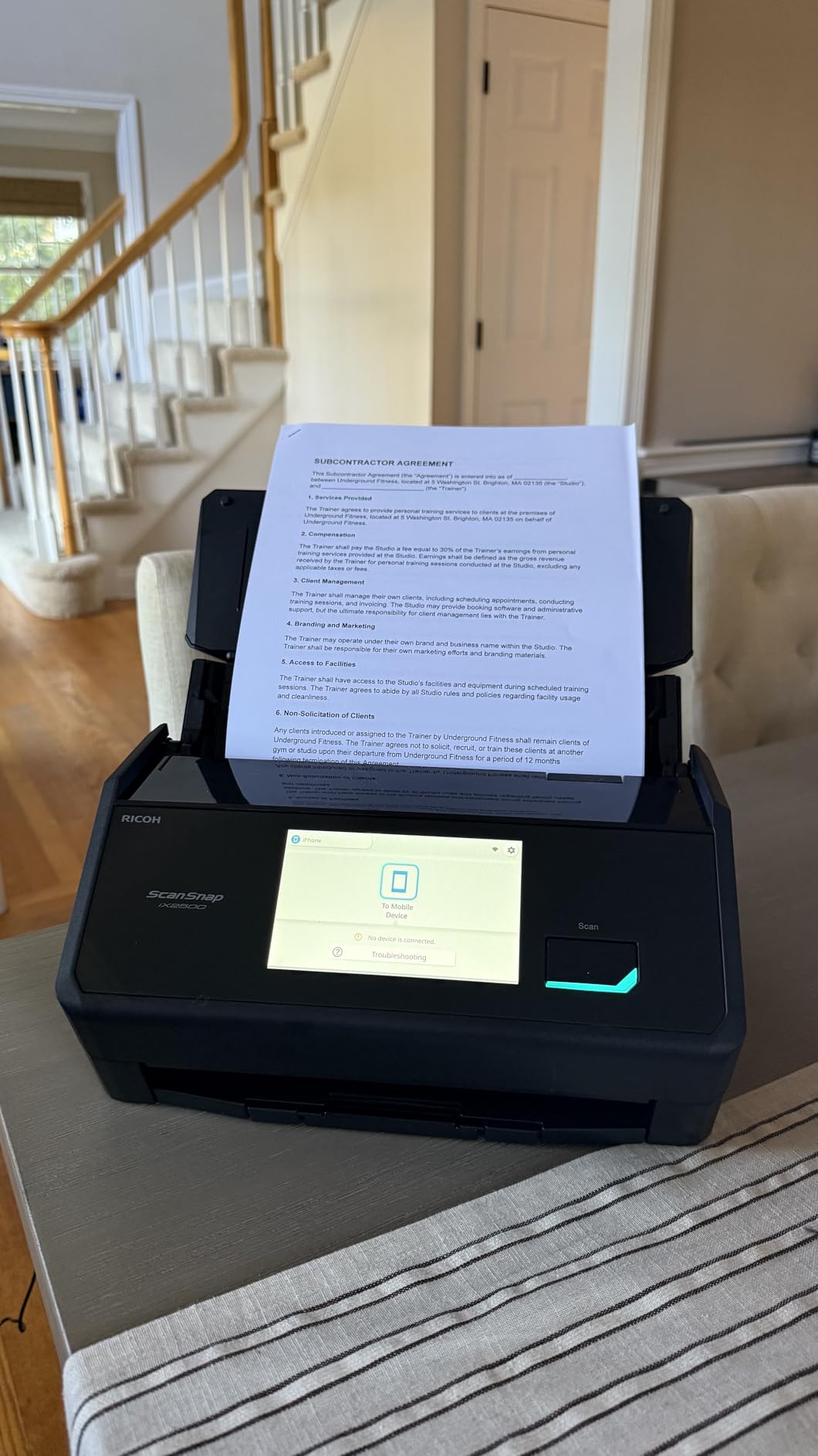 ScanSnap iX2500 Wireless or USB High-Speed Document Scanner, Black customer photo 2