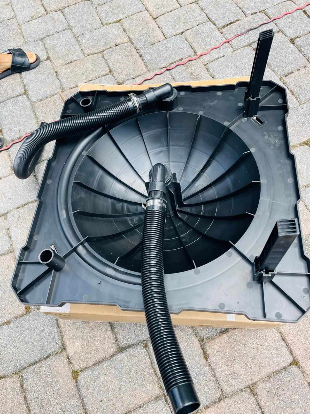 DORTALA Solar Pool Heater, Set of 2 Dome Swimming Pool Water Heater for Above Ground & Inground Pool with Black Heating Coil, Foldable Legs, Rotatable Hose Connector customer photo 2
