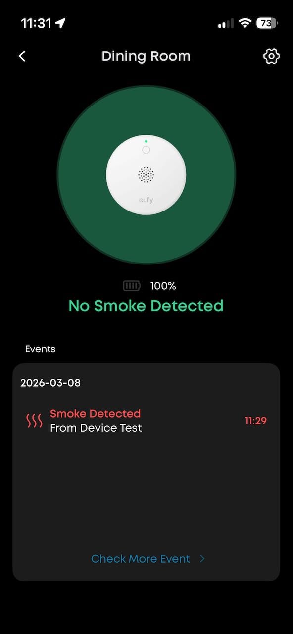 eufy Security Smoke Alarm E10, Smoke Detector, Ultra-Compact 70 mm Design customer photo 2