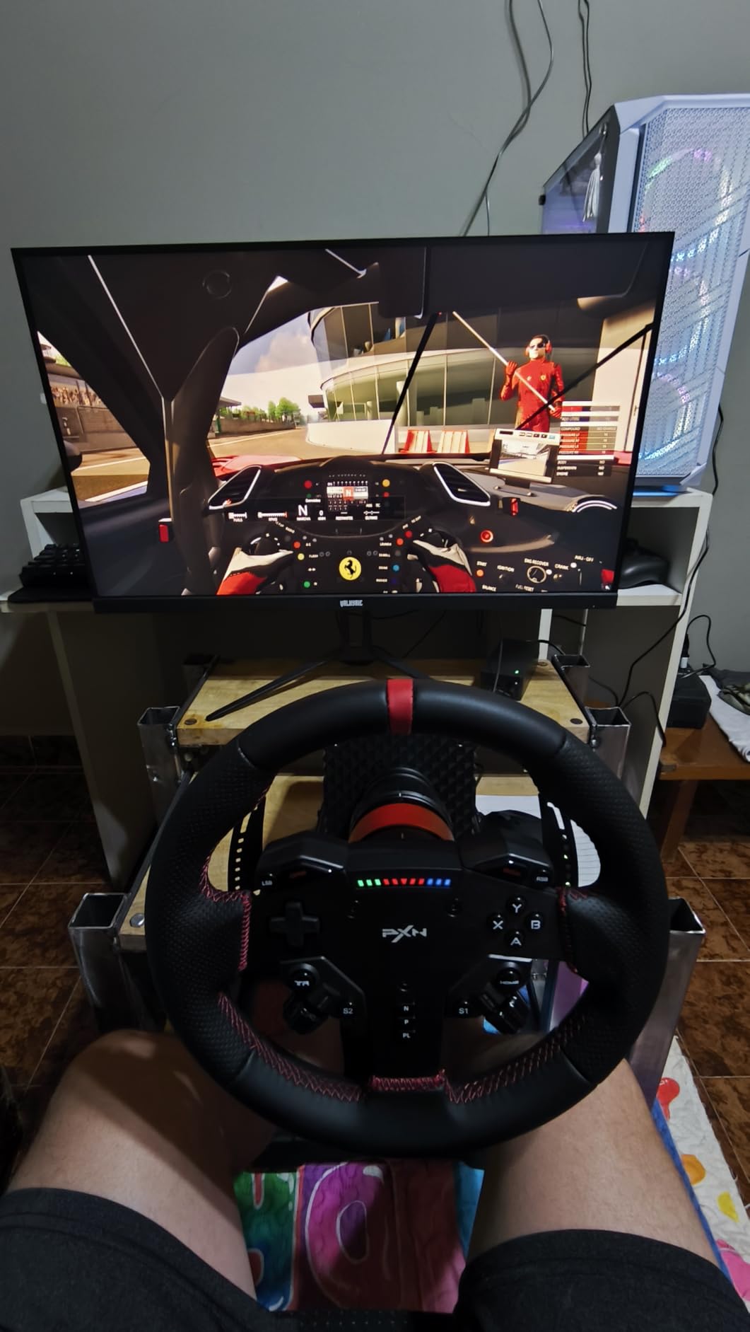 PXN VD6 Bundle: Racing Wheel and Pedals, 6 Nm Direct Drive Force Feedback | Servo Motor, W AS Steering Wheel, Hall Effect 2-Pedal Set, and Clamp – Professional Sim Racing Setup for Windows PC (7–11) customer photo 2