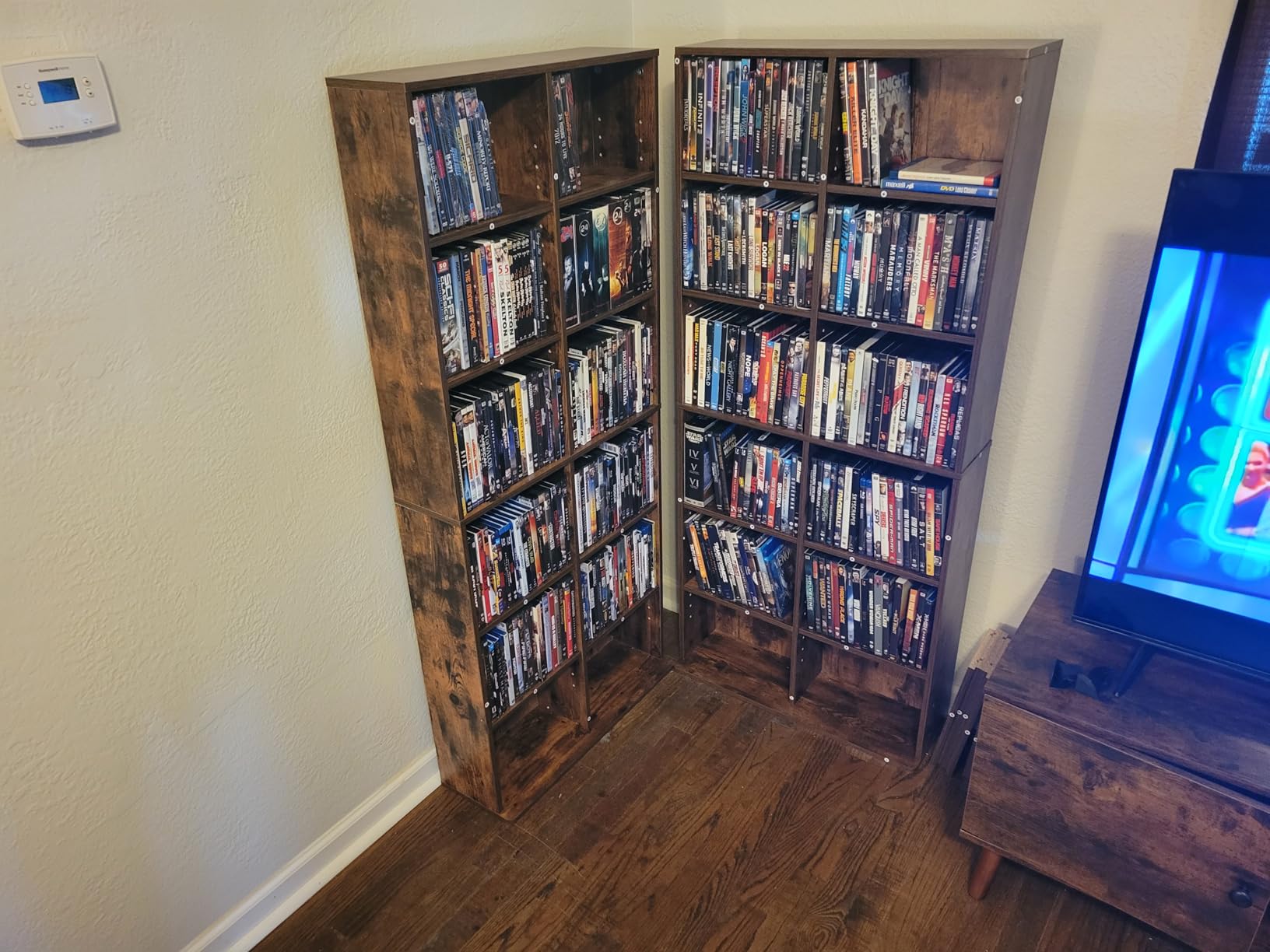 DVD Storage Tower, 16 Shelf Multimedia Storage Tower with Adjustable Shelves 8-Tier CD Cabinet for Living Room Home Office customer photo 1