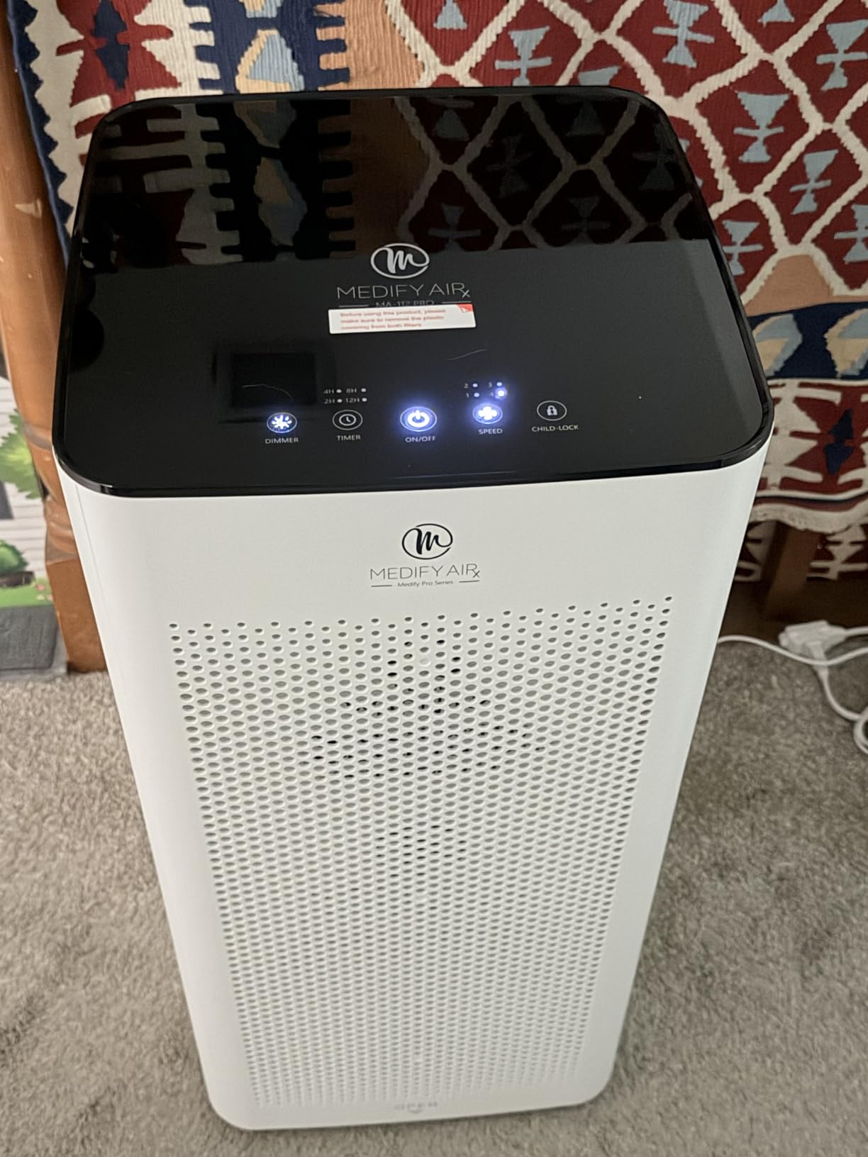 Medify MA-112 PRO Air Purifier with HEPA Filter | 5,948 ft² Extra Large Coverage in 1hr for Smoke, Wildfire, Odors, Pollen, Pollution, Allergies, Pets | Removal to 0.3 Microns customer photo 2
